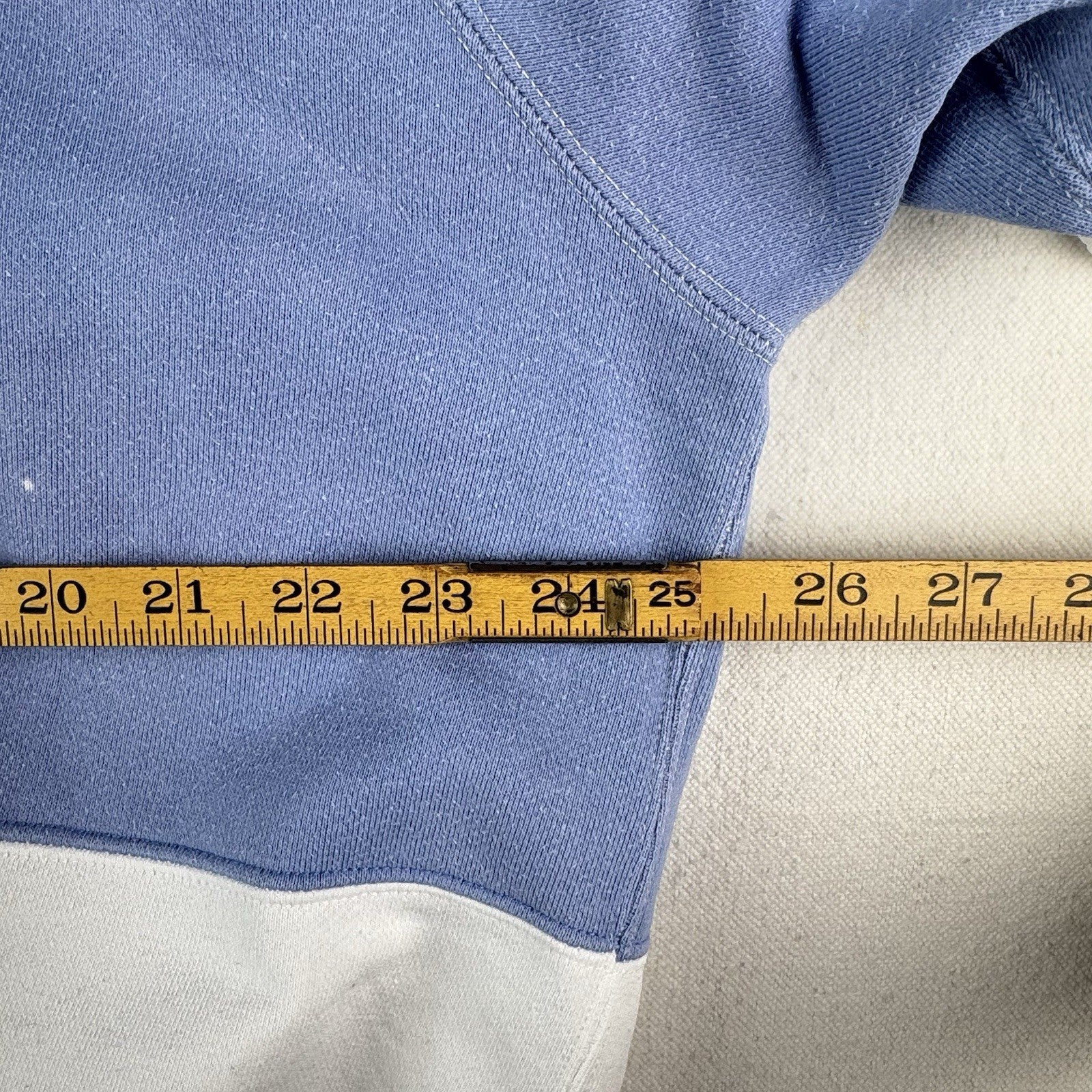 90’s Vtg Polo Ralph Lauren Men L Color Block Sweatshirt Blue White French Terry