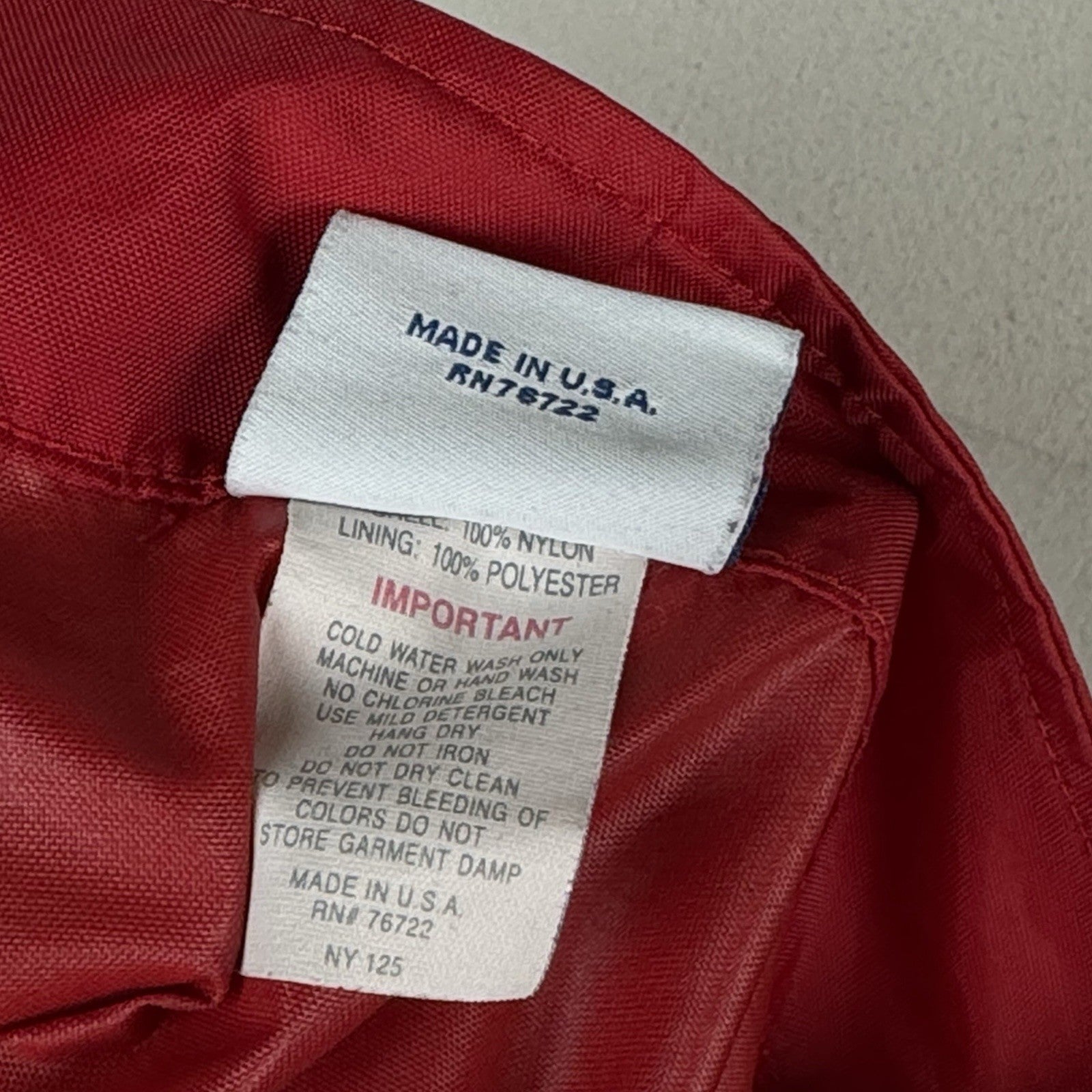 Vtg Boathouse Baseball Club Golf Mens XL Red Windbreaker 1/4 Snap Pullover USA