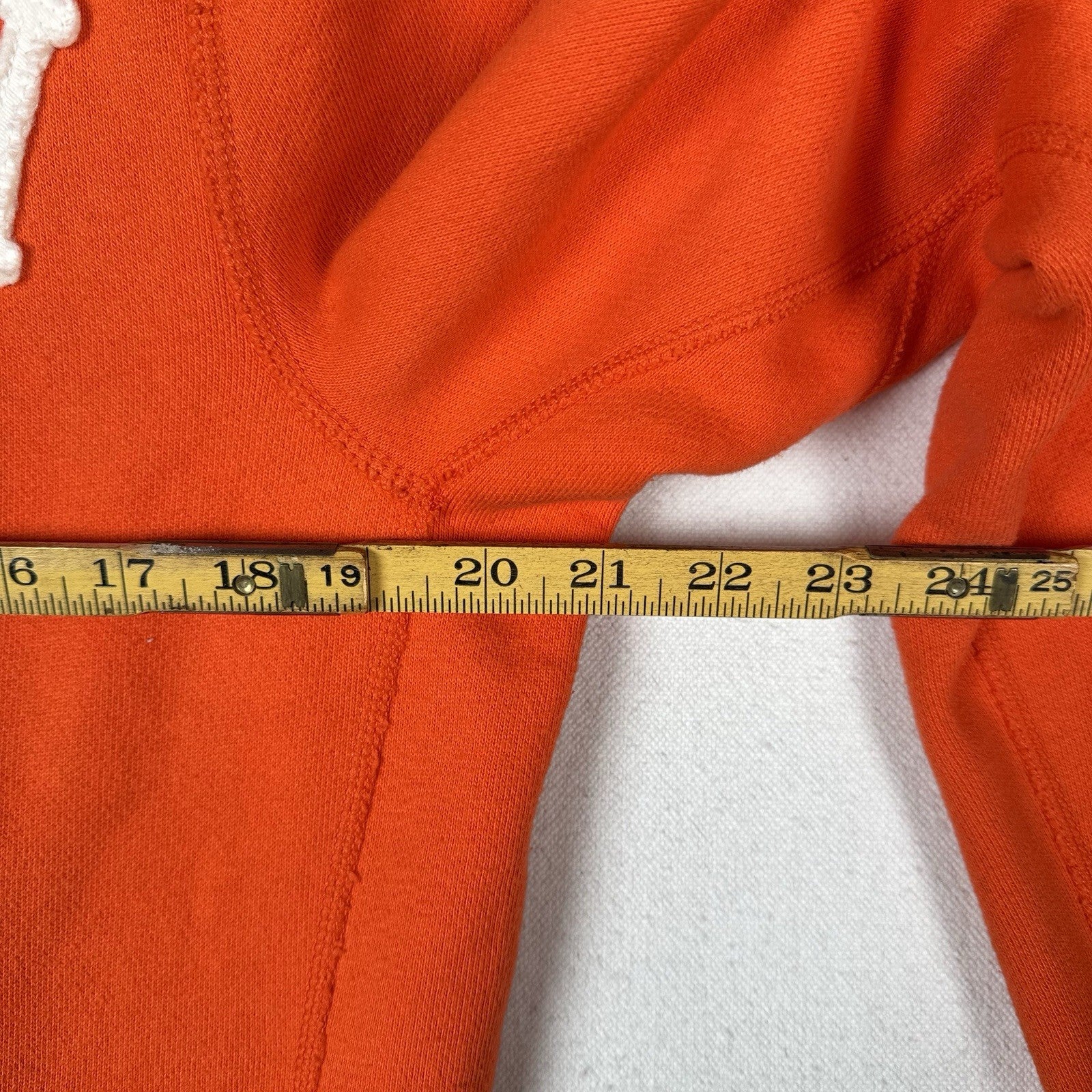 Vintage Abercrombie & Fitch NY Muscle High Cotton Zip Hoodie Orange Large