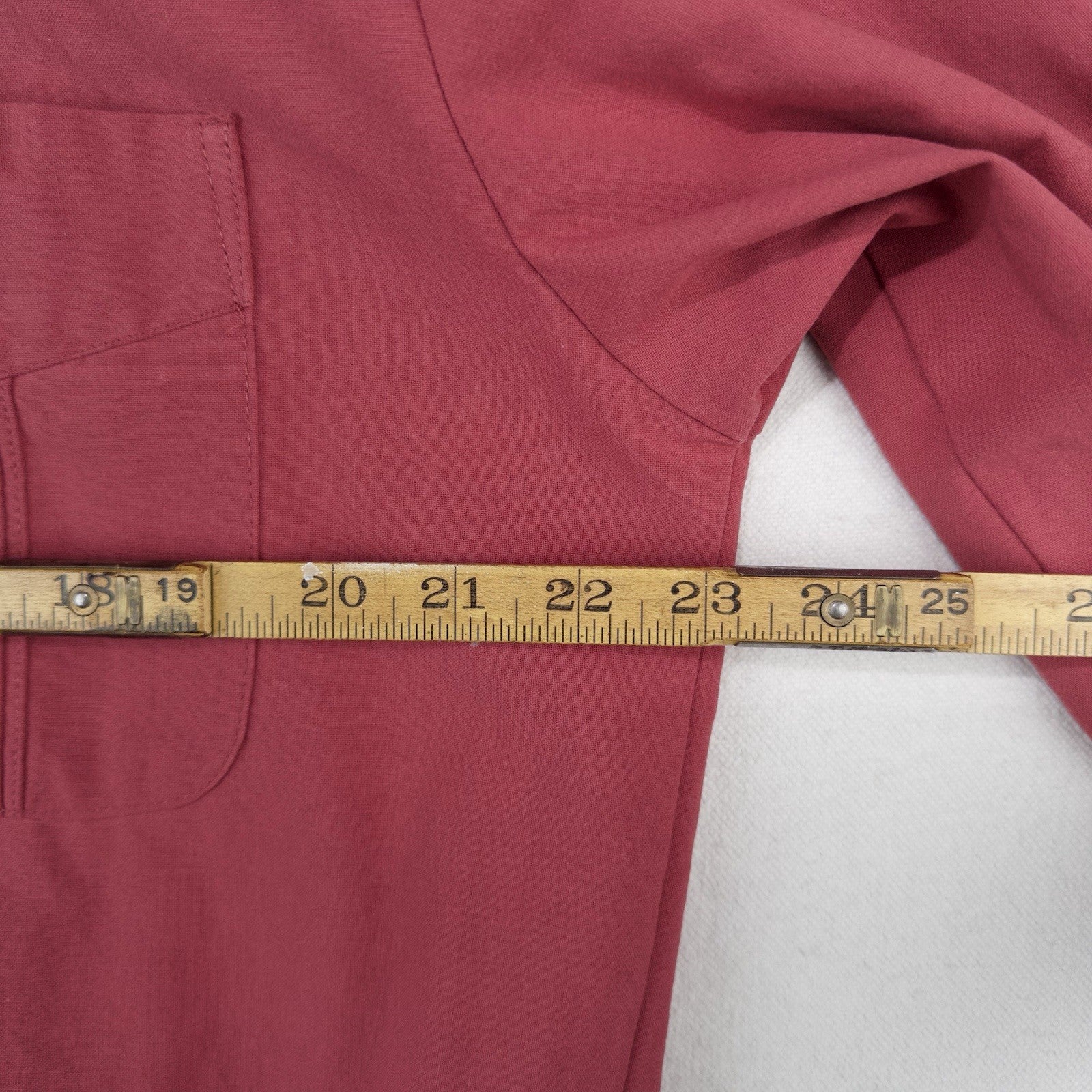 70’s Vtg John Blair Men’s Large Dusty Red Full Zip Bomber Over-shirt Jacket