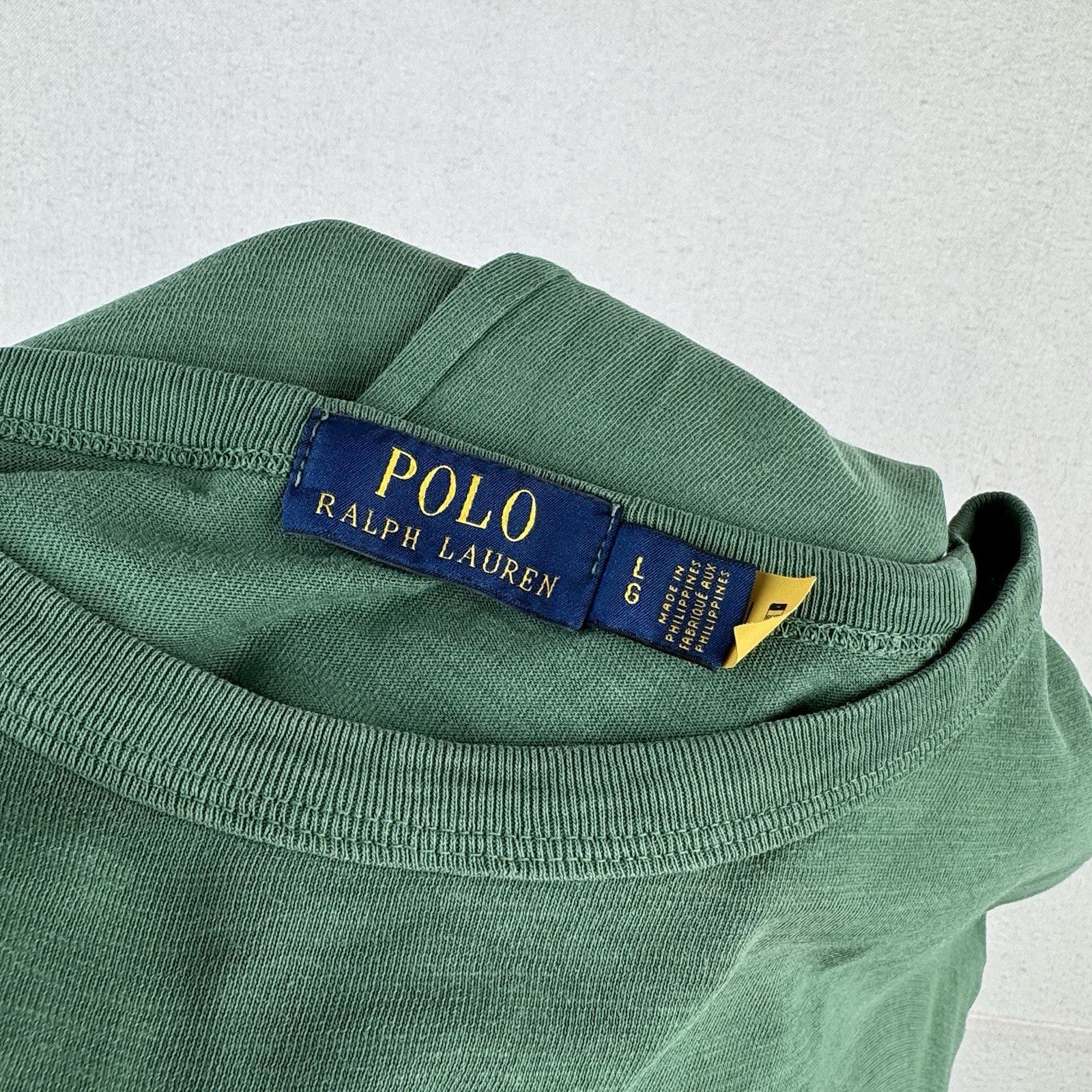 Polo Ralph Lauren Athletic Dept Light Weight Graphic Crew Neck Tee Green Mens L