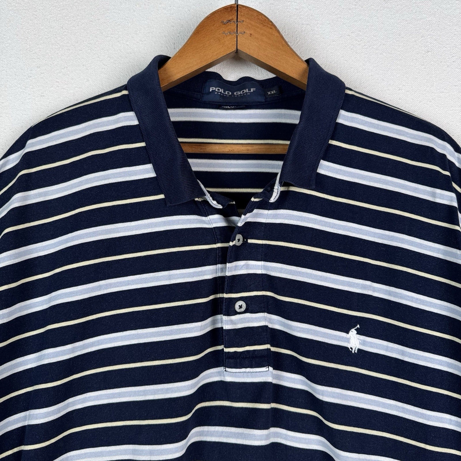 Vintage Polo Golf Ralph Lauren Striped Short Sleeve Polo Shirt Men’s Size 2XL