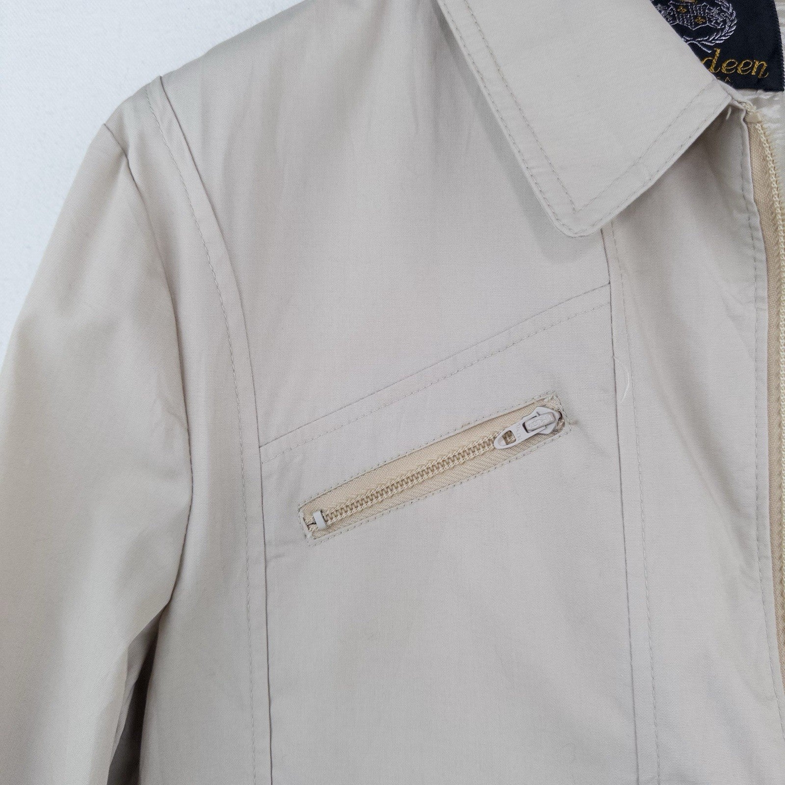 80’s Vtg Aberdeen Men’s M Tan Lightweight Field Jacket Full Zip Pockets
