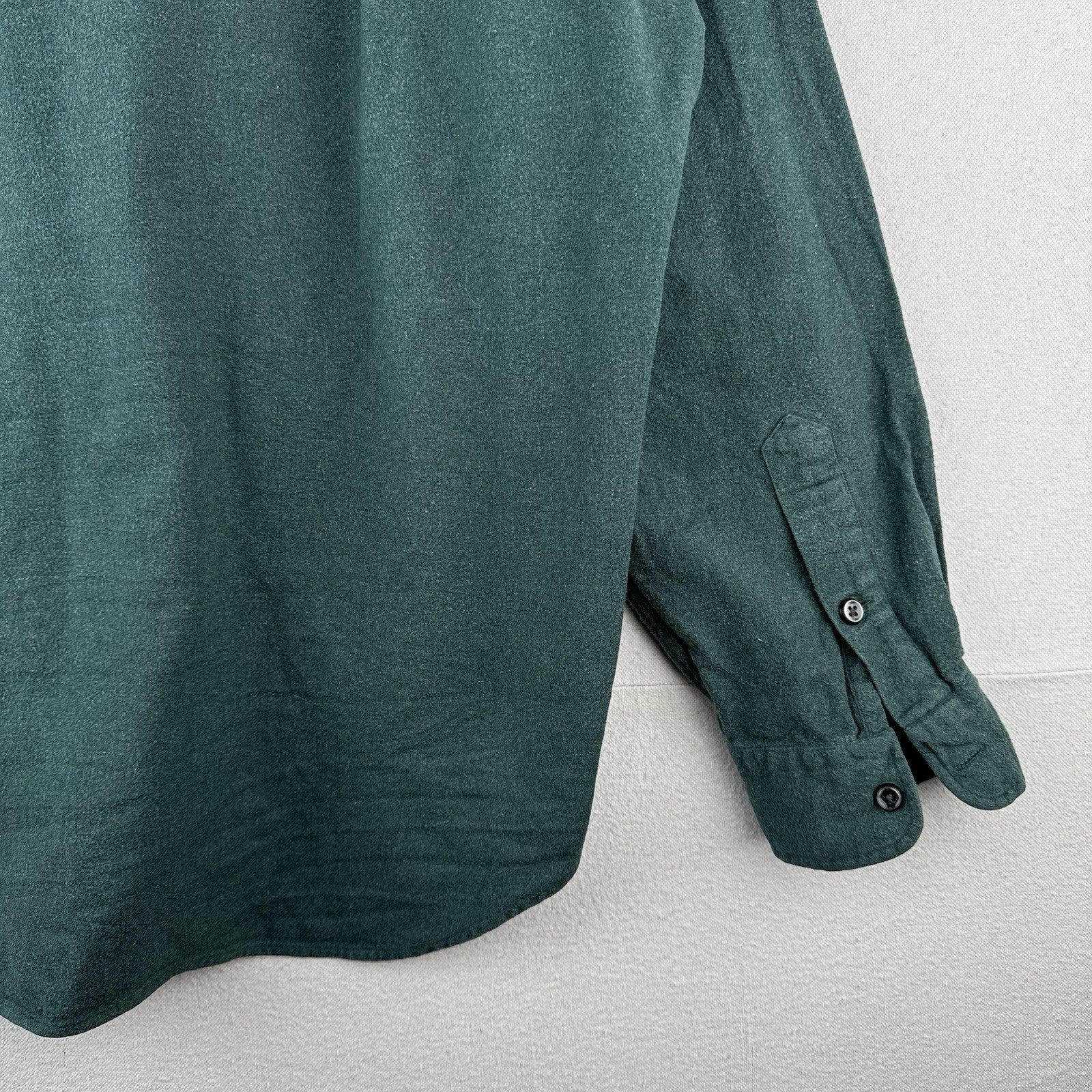 90’s Vtg Polo Ralph Lauren GI Chamois Flannel Shirt Size 2XL Forest Green