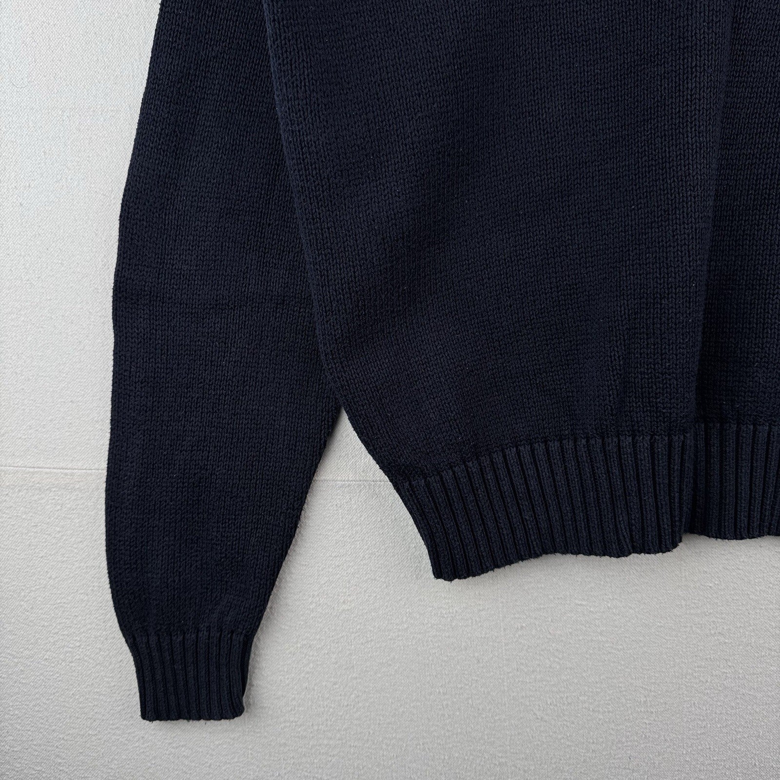 90's Vintage Polo Ralph Lauren Sweater Men's XL Navy Blue Crewneck Pima Cotton