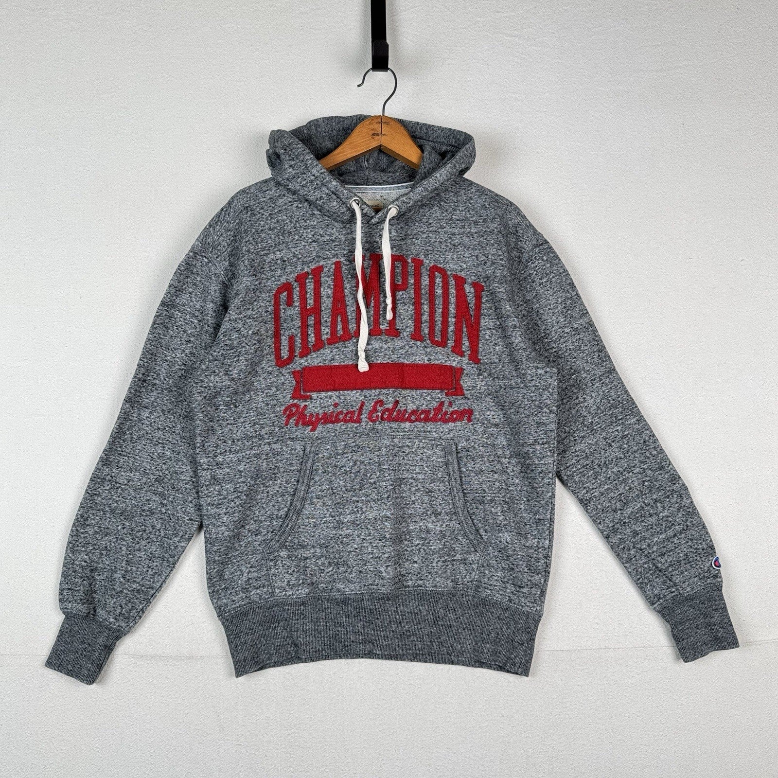 Champion Physical Education Sweatshirt Adult Small Gray Chain Stitch Hoodie