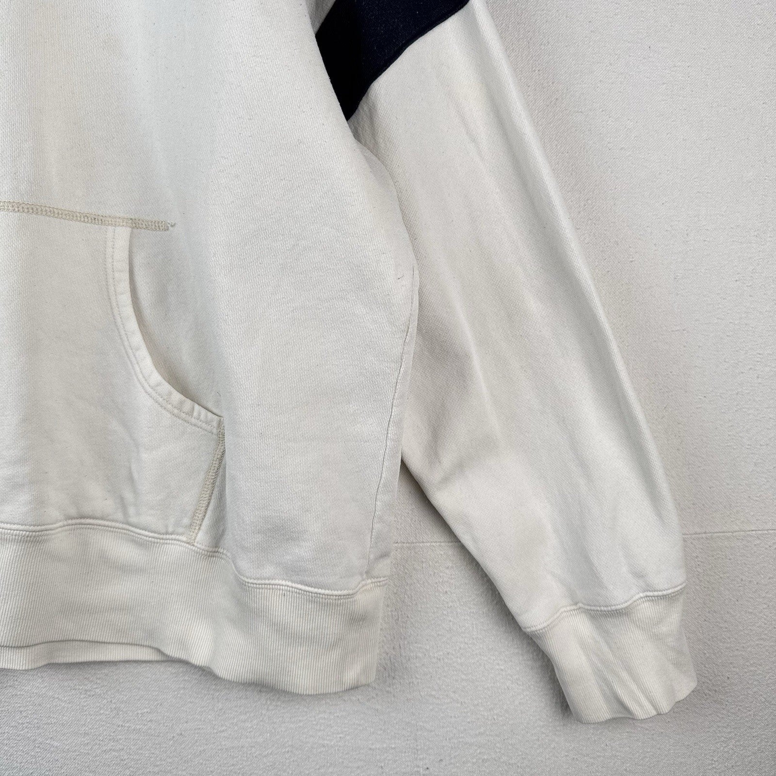 Polo Jeans Co. Ralph Lauren Men's XL X-Large Hooded Sweatshirt White Blue *Read
