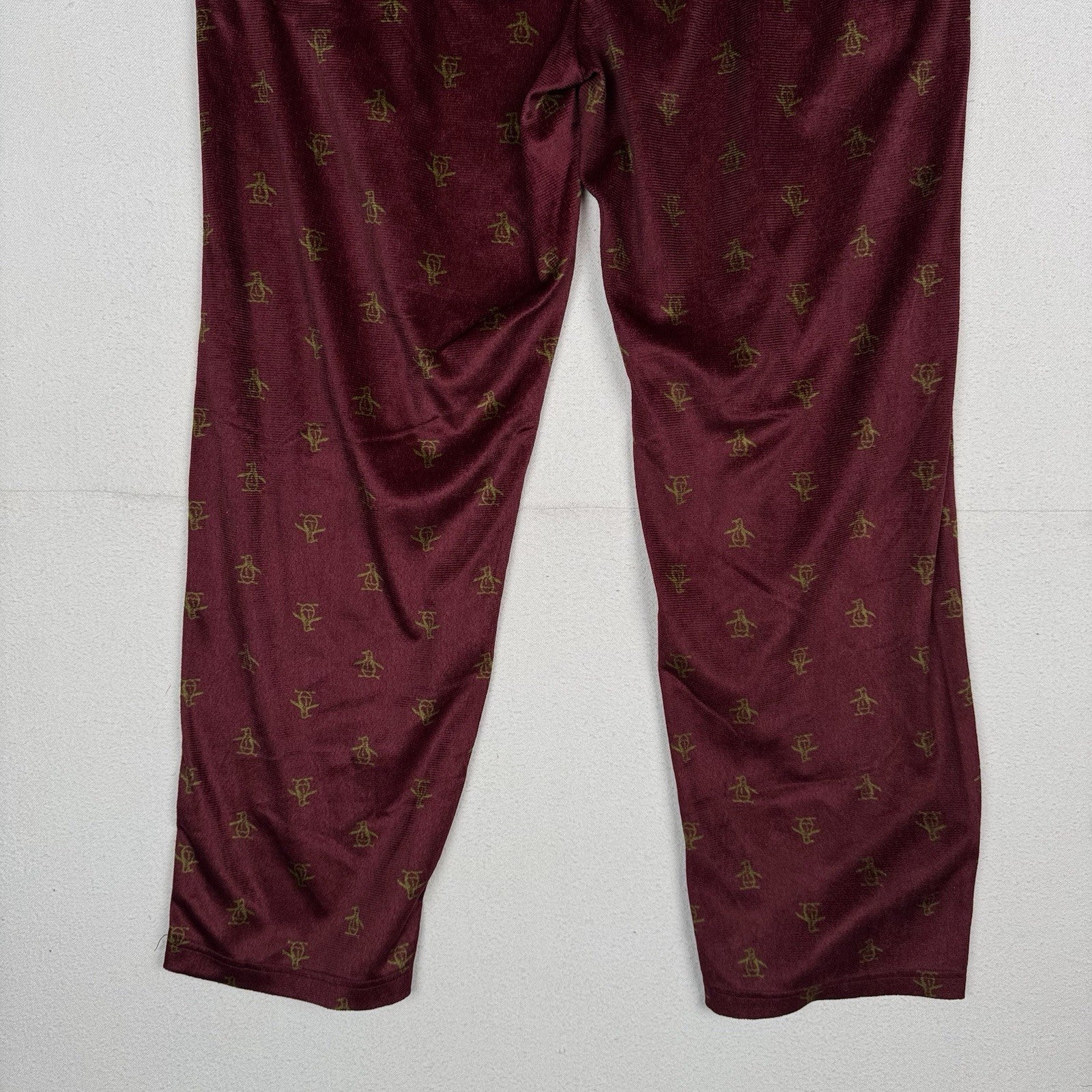 Penguin by Munsingwear Velour Logo All Over Print  Loungewear PJ Pants Men’s XL