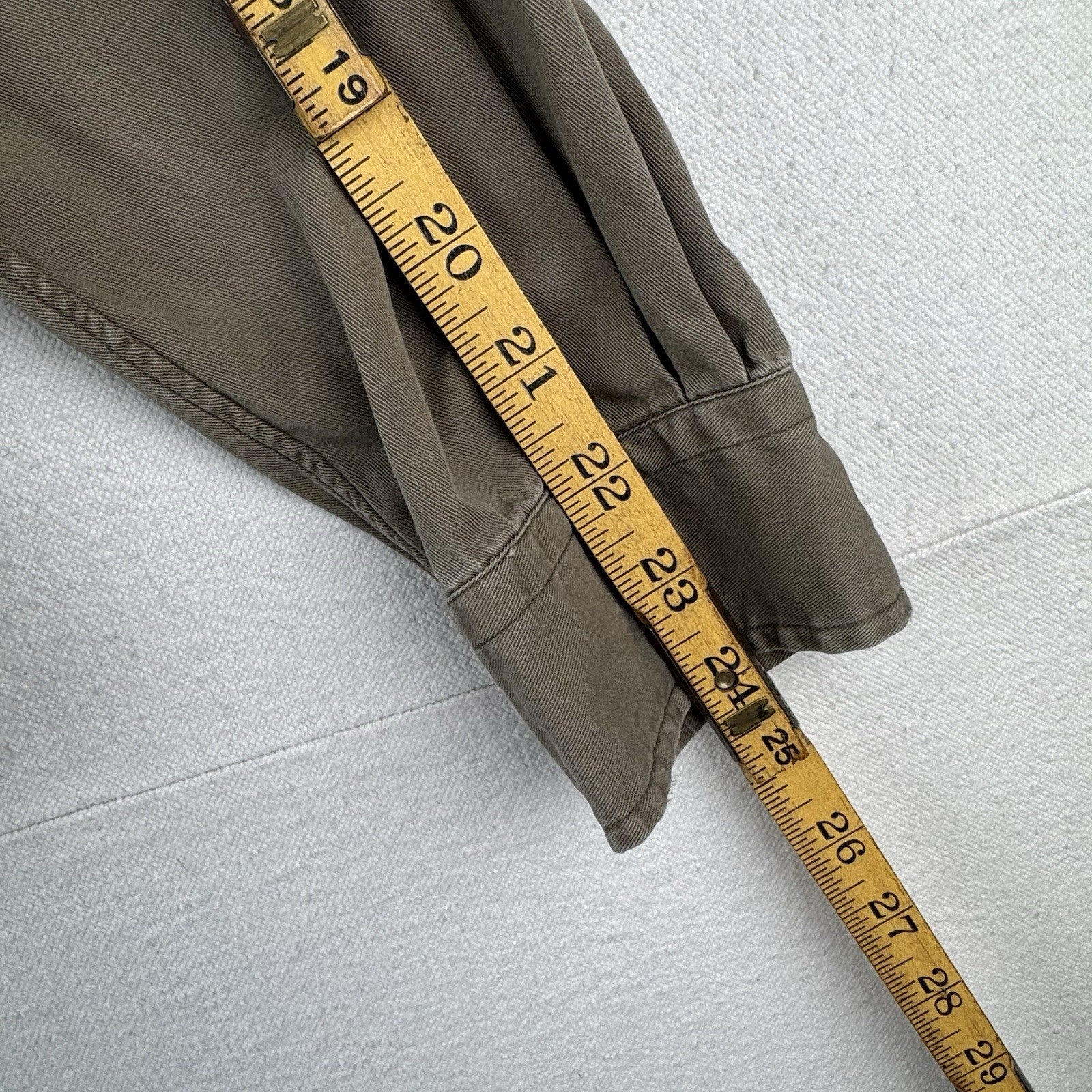 Polo Ralph Lauren Mens Medium Khaki Type 1 Military Safari Button Up Shirt