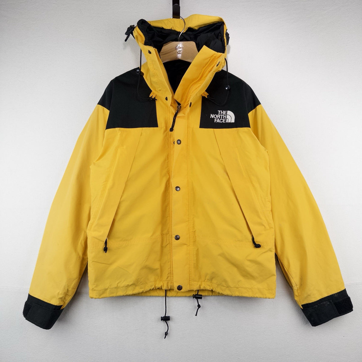 90’s Vtg North Face Mountain Jacket Men’s M Yellow Black Made in USA *Distressed