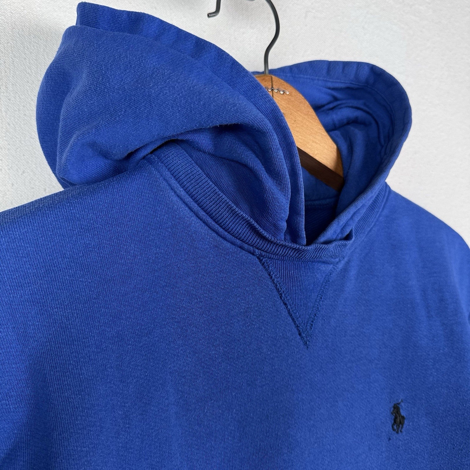 Vintage 90’s Polo Ralph Lauren Boys After Hood Sweatshirt Hoodie M (12-14) Blue