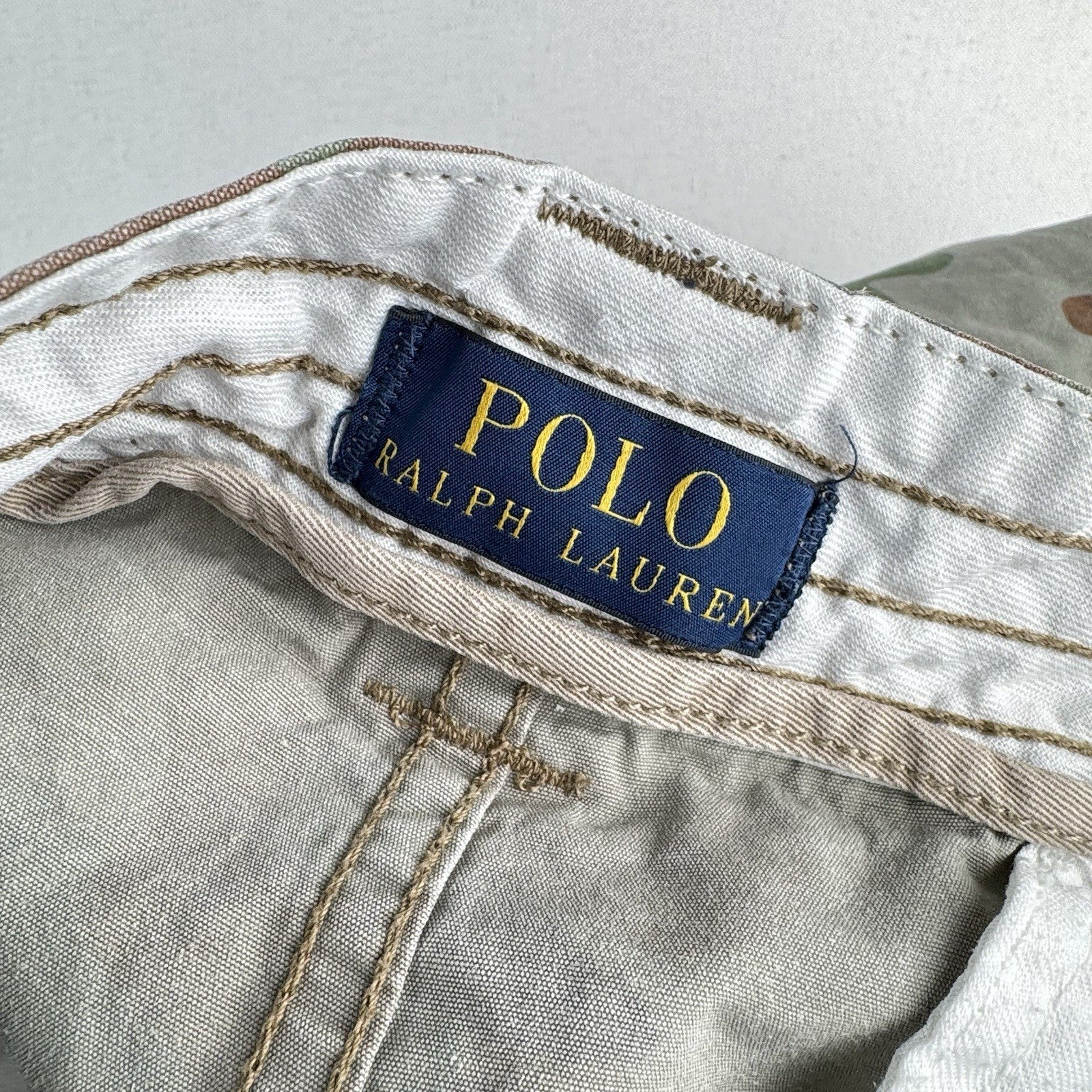 Polo Ralph Lauren Men's 38 Cargo Utility Camouflage Shorts Military *Distressed