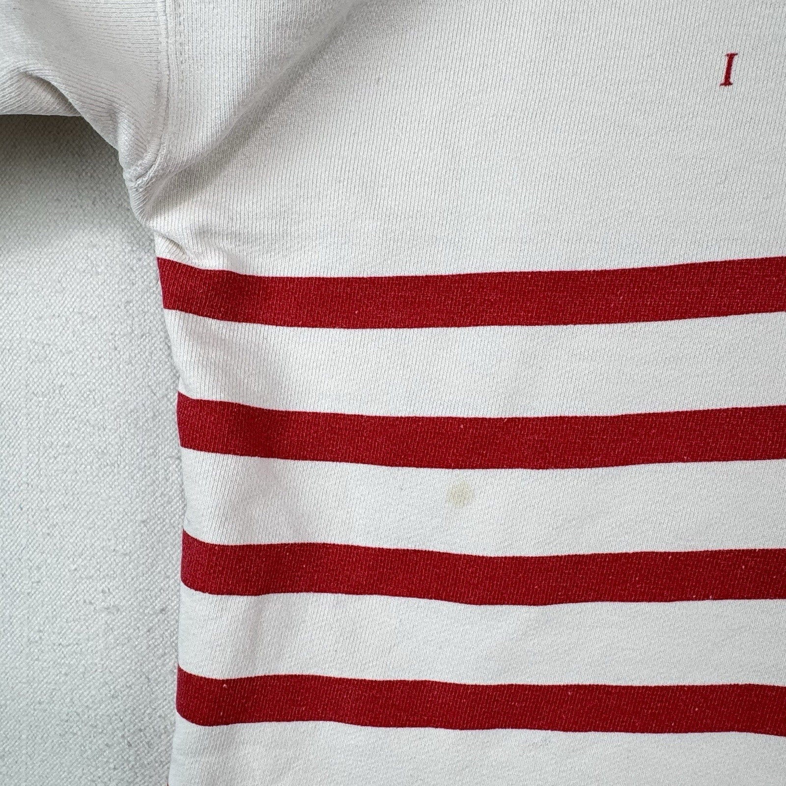 90’s Vtg Gap Red & White Striped Sweatshirt Nautical Flags “Pride” Code XL