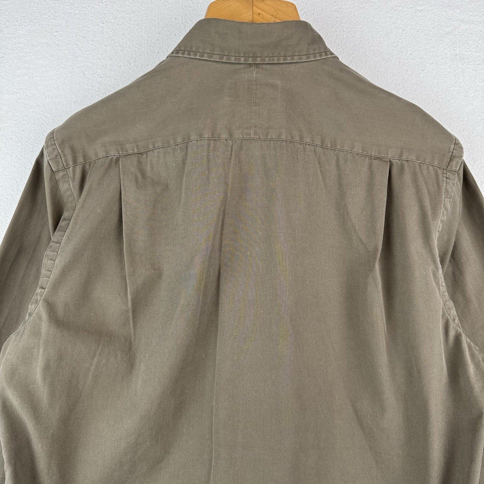 Polo Ralph Lauren Mens Medium Khaki Type 1 Military Safari Button Up Shirt