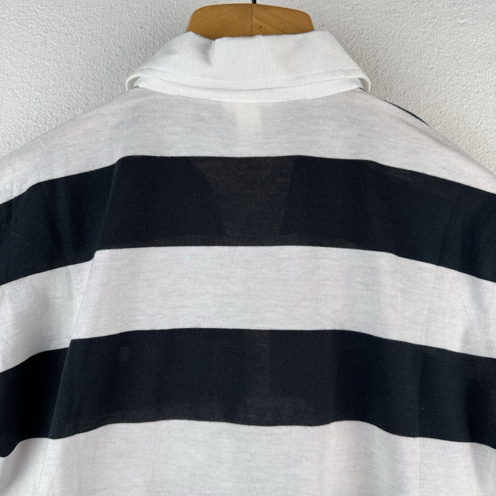 Vtg Jordan Christopher Thin Polo Shirt Men's Medium Stripe Pocket Short Sleeve