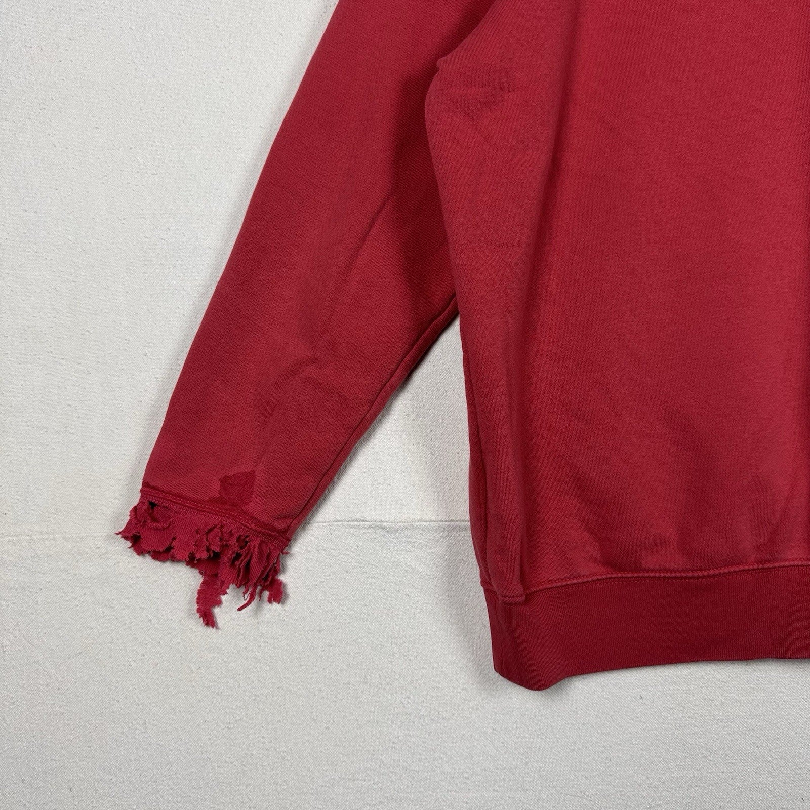 Gap Soft Fleece Track Logo California Hoodie Sweatshirt Red Men’s XL Distressed