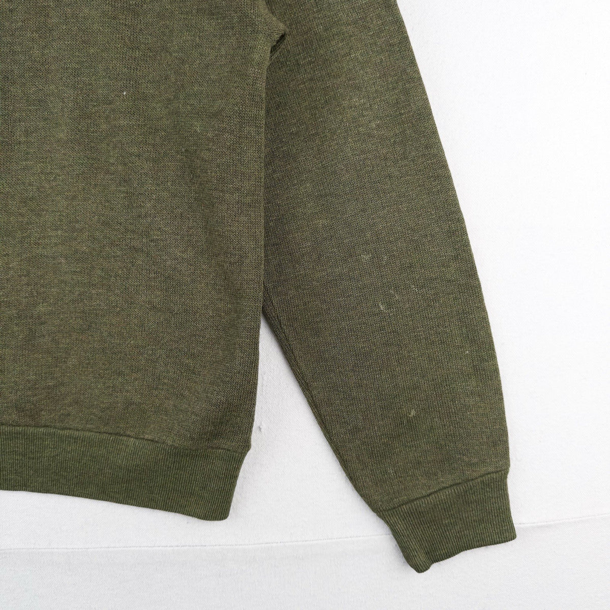 60’s Vtg Creslan & Rayon V-Neck Sweater Men’s M Grunge Kurt Cobain Olive