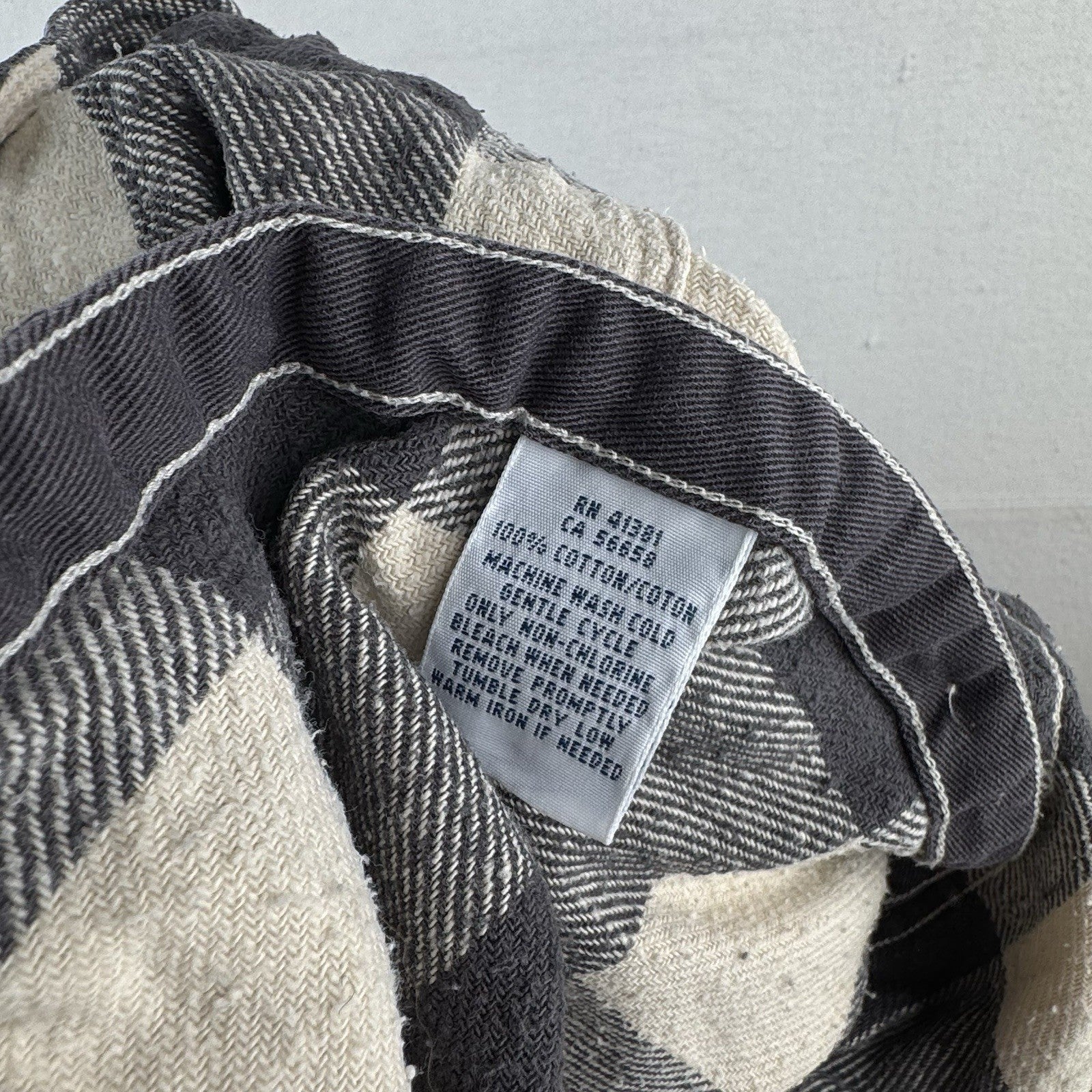 Polo Ralph Lauren Flannel Work Shirt Mens Large Gray Buffalo Check Twill Utility
