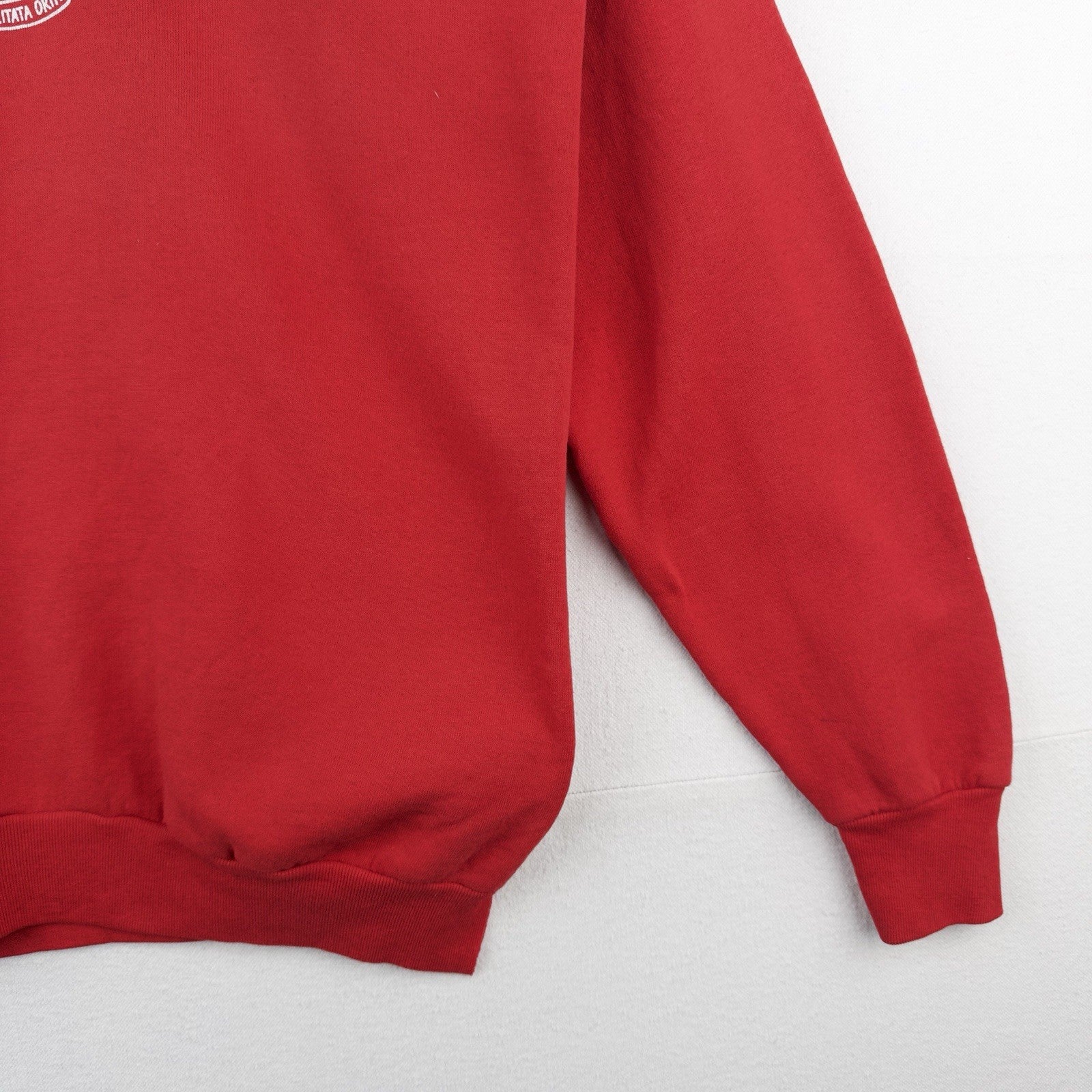 90’s Vtg Alpha Xi Epsilon Sweatshirt Red Crewneck Men’s M *Cut Collar/Side Hems