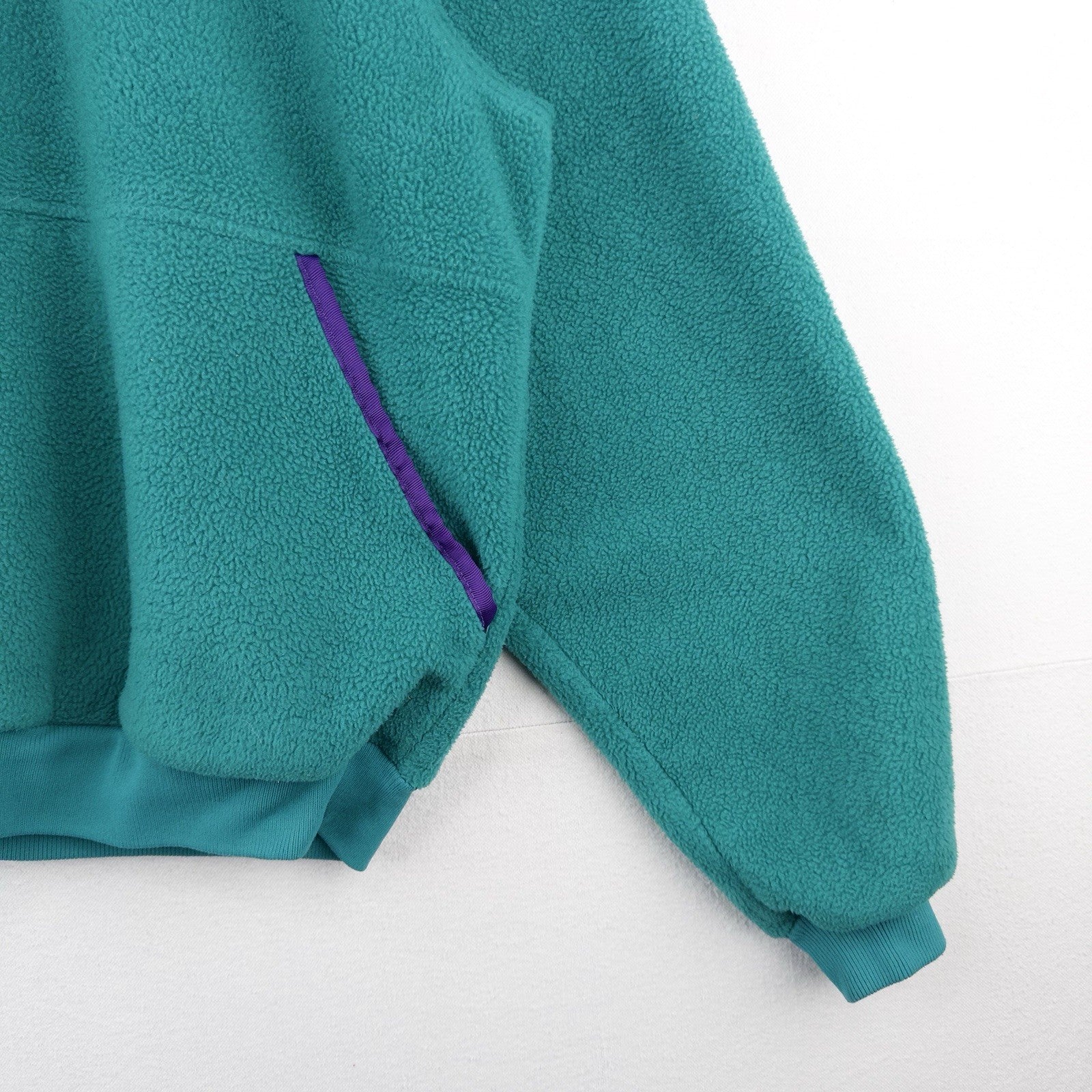 90’s Vtg Eddie Bauer Legend Teal Fleece 1/4 Zip Men’s 2XL Tall Pullover