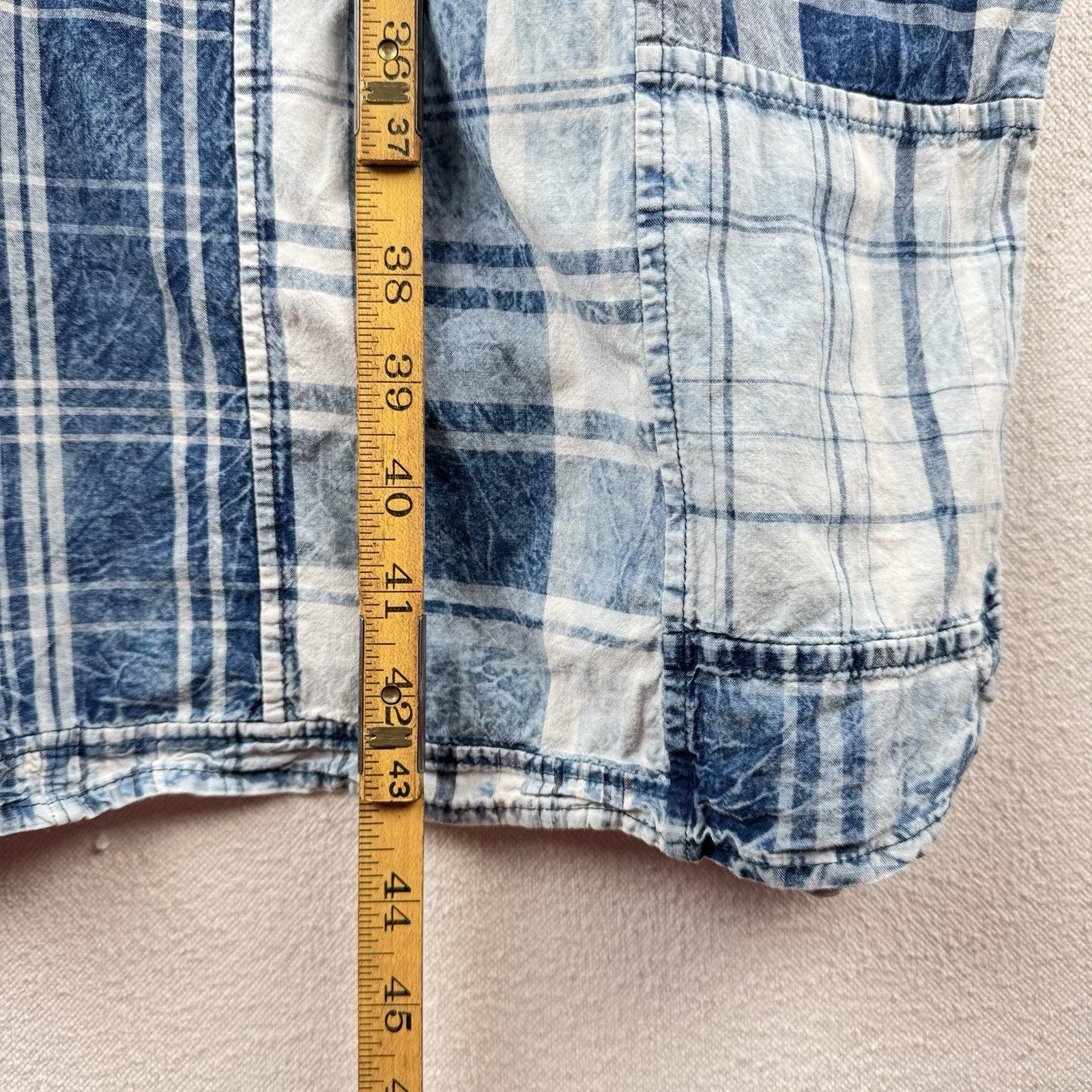 Polo Ralph Lauren Plaid-Patchwork Henley Cotton Shirt Dress Women’s 6