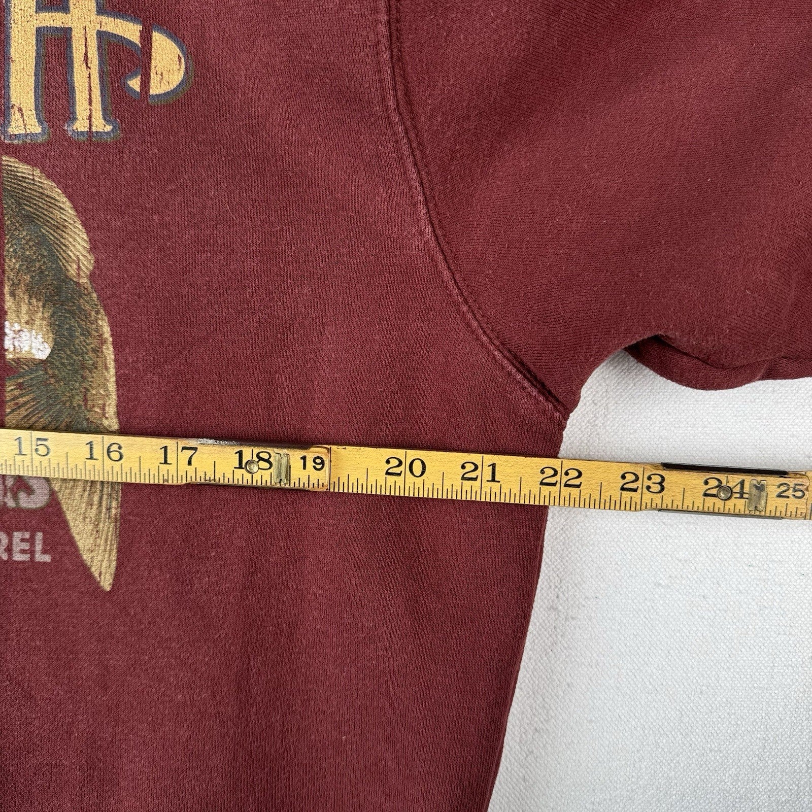 Vtg Columbia Bass Fishing Sweatshirt Men's M Crew Neck Red Maroon Fisherman