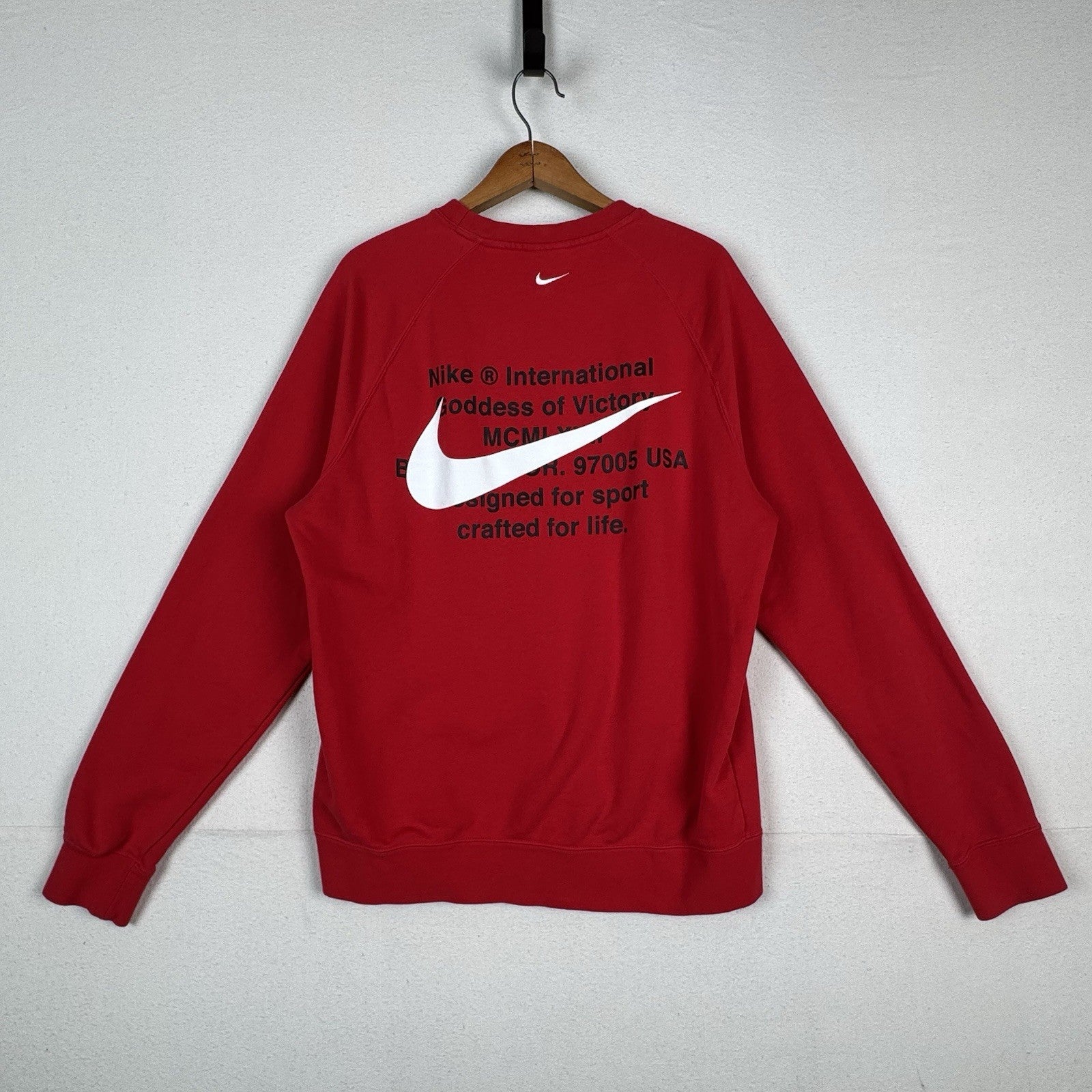 Nike Sweatshirt Double Goddess Of Victory French Terry Crewneck Men’s Large