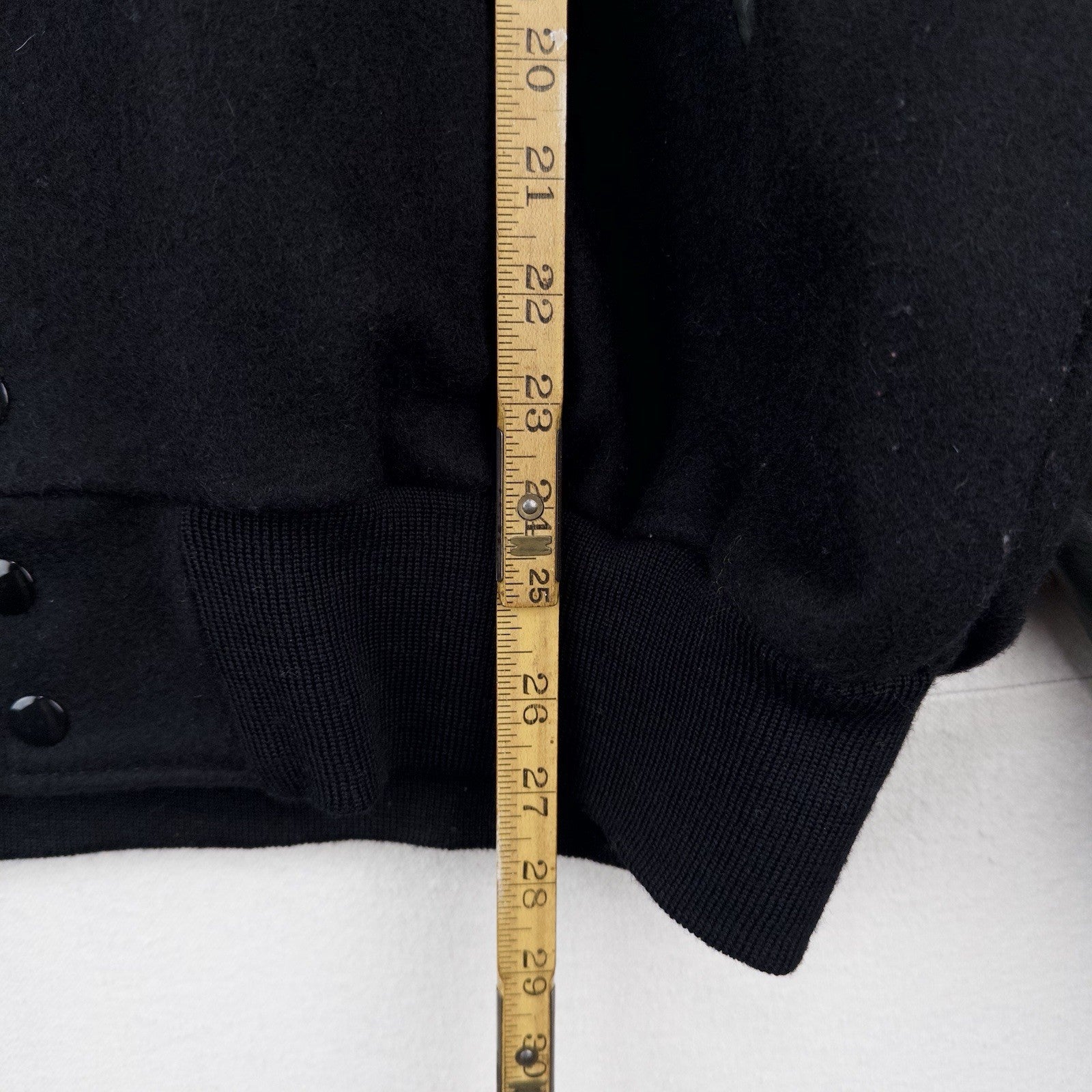 1984 Burger King Varsity Jacket Black Snap Front XL Wool Leather Sleeves USA