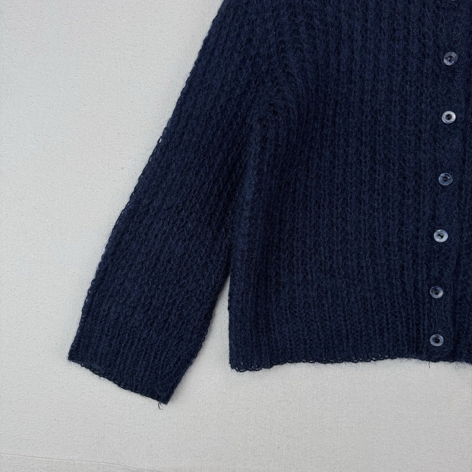 60’s Vintage Evan-Picone Women’s Small Mohair Cardigan Sweater Fuzzy 20x21