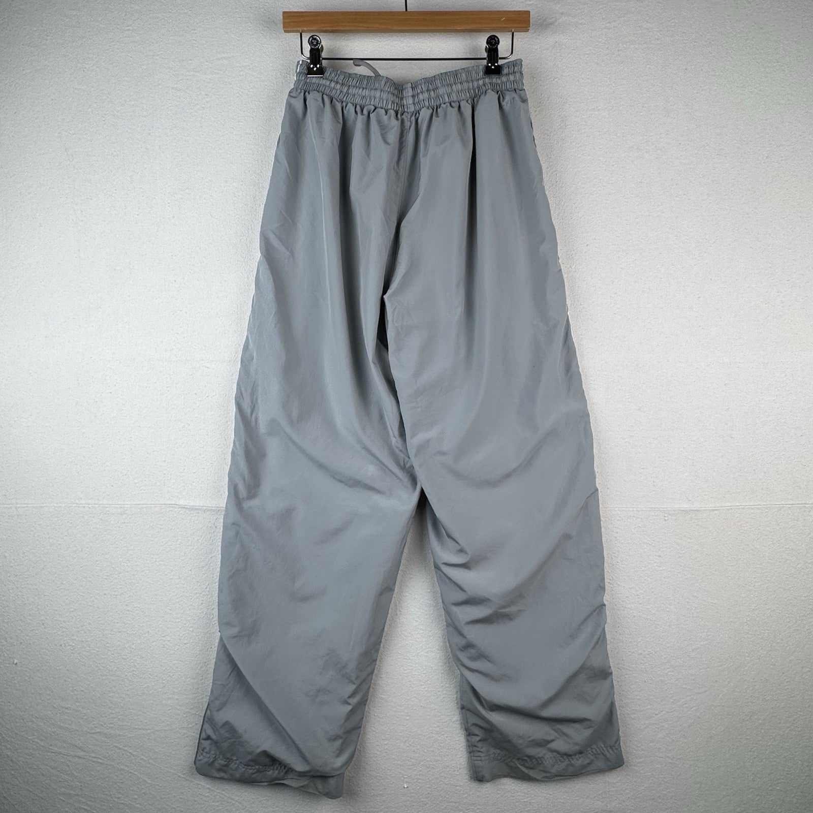 Vintage Nike Dri Fit Track Pants Mens M Gray Polyester Mesh Lined Ankle Zip