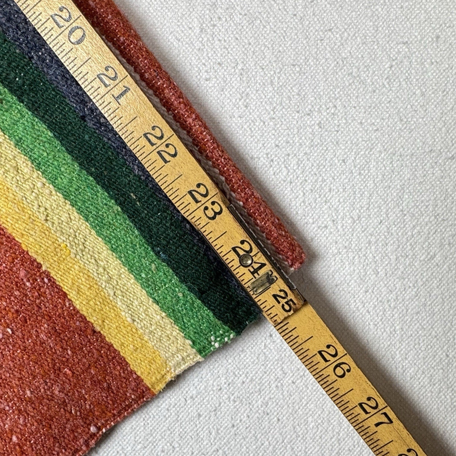 Vintage Handwoven Mexican Serape Blanket Poncho Length: 42” Sleeve: 25”