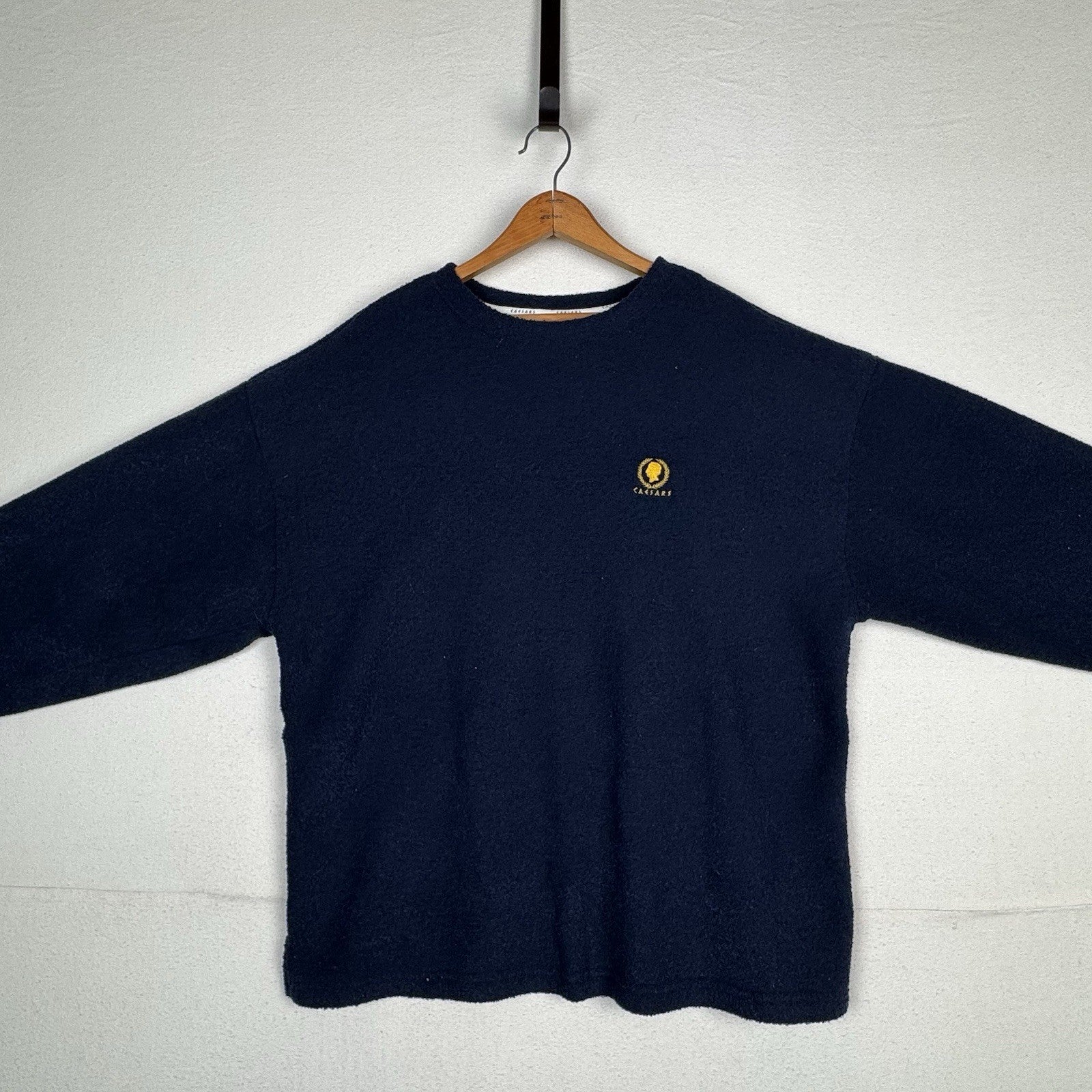 Vintage 90's Caesars Fleece Sweatshirt Blue Logo Size XL Unisex Made In USA