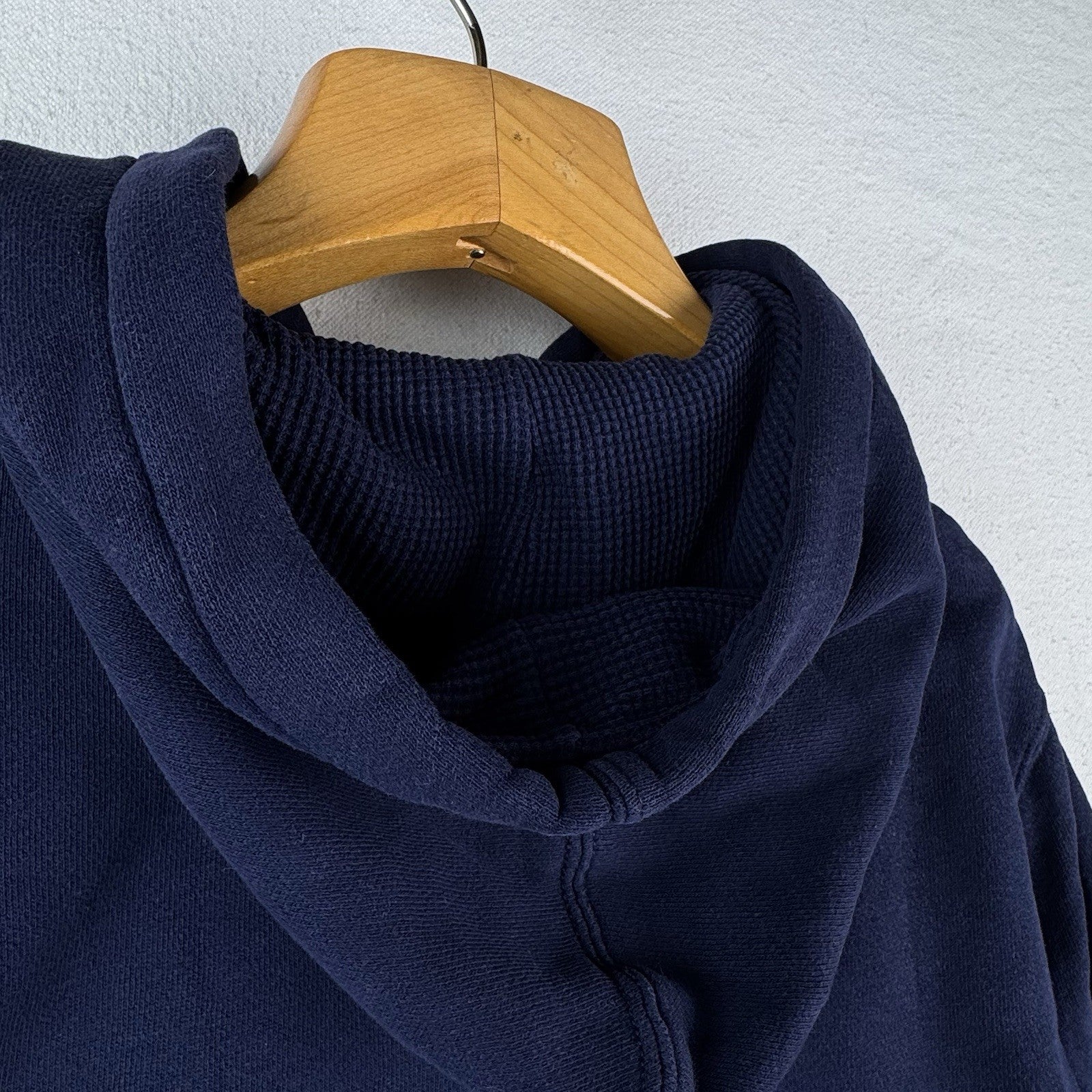 Vintage Polo Ralph Lauren Men’s Small Hoodie 1/4 Zip English Logo Blue *Read