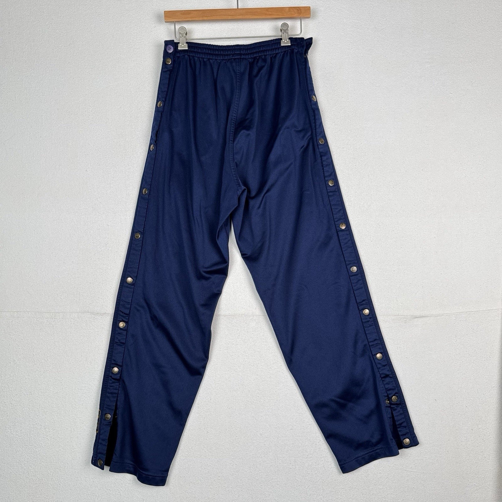 Vintage Adidas Sweatpants Men’s L Navy Gold Logo Tearaway Snap Track Pants