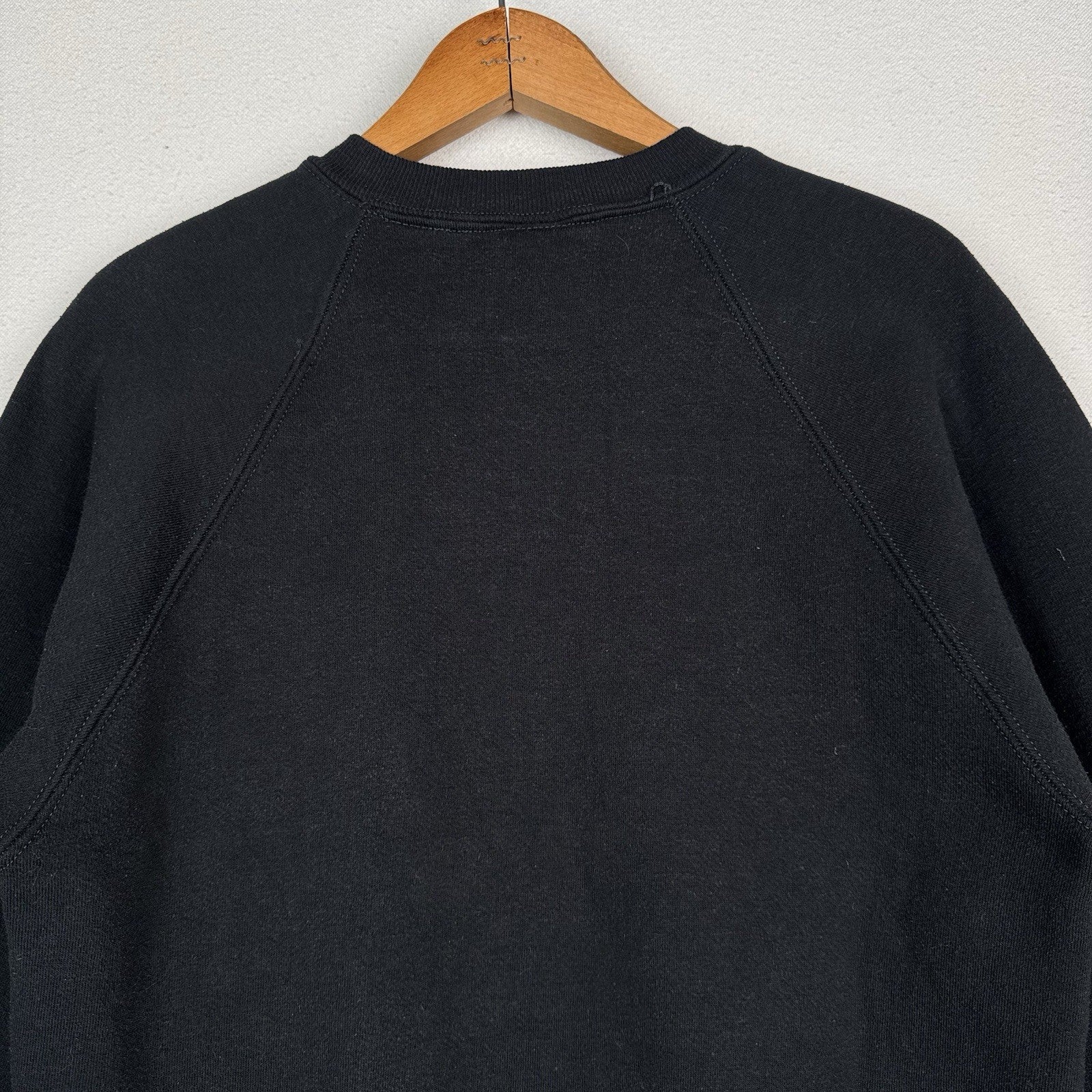Vtg 80'S Artex University of Michigan Raglan Sweatshirt Made In USA Large Black