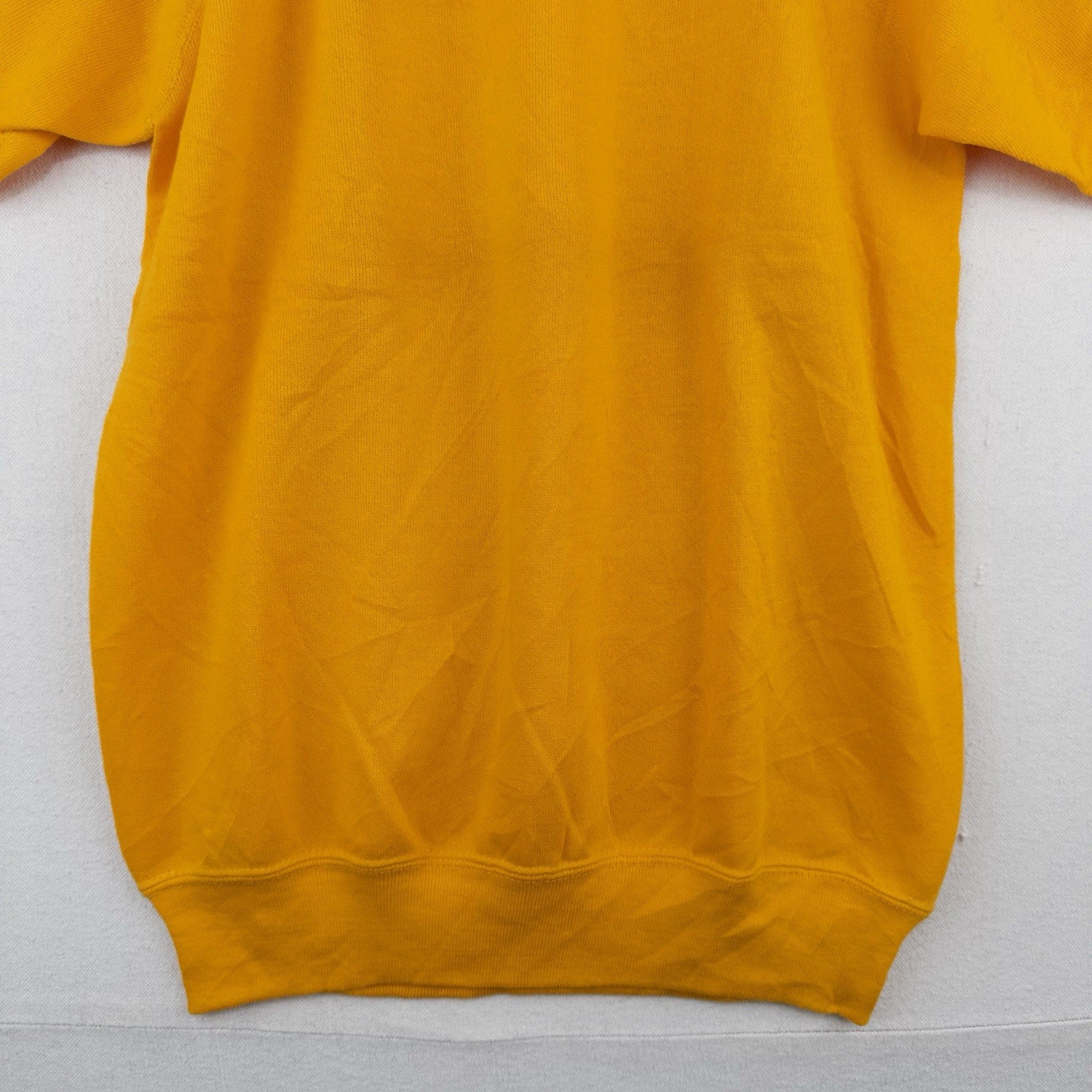 60’s Vtg Short Sleeve Yellow Raglan Mens S Sweatshirt RN14179 Creslan/Cotton USA