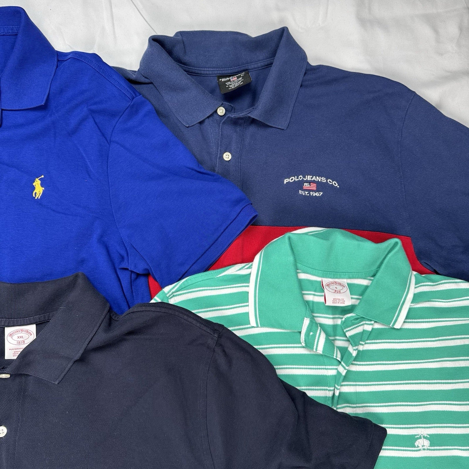 Lot of 11 Brooks Brothers, Ralph Lauren, Abercrombie Polo Shirts S,M,L,XL,2XL