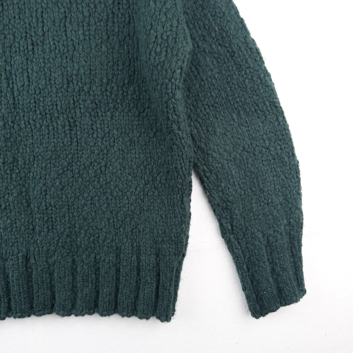 J. Crew Women's L-XL Wool/Alpaca Forest Green Oversized Turtleneck Sweater