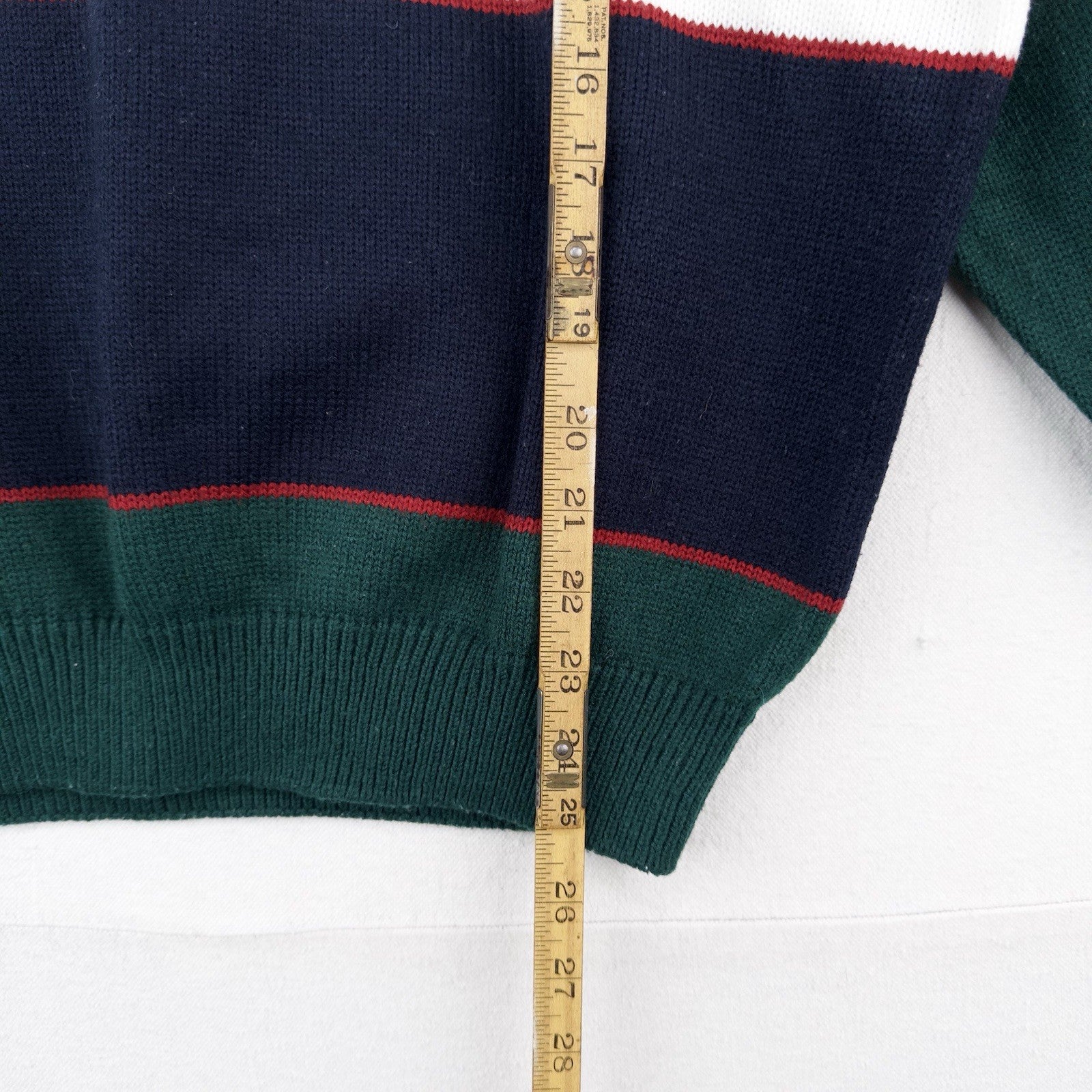 90’s Vtg Embroidered Classic Yacht Club Racing Sweater Acrylic Color Block