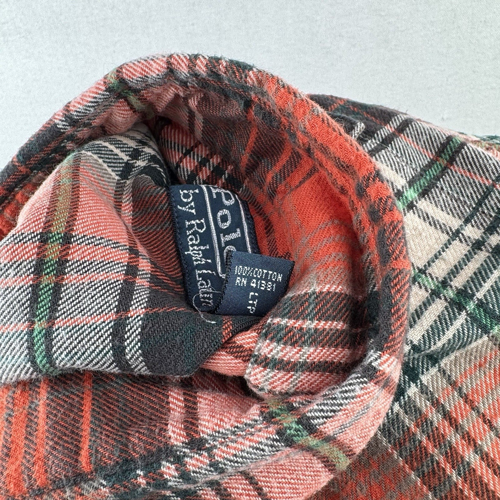 Vtg Polo Ralph Lauren Western Pearl Snap Mens S Brushed Flannel Shirt Plaid