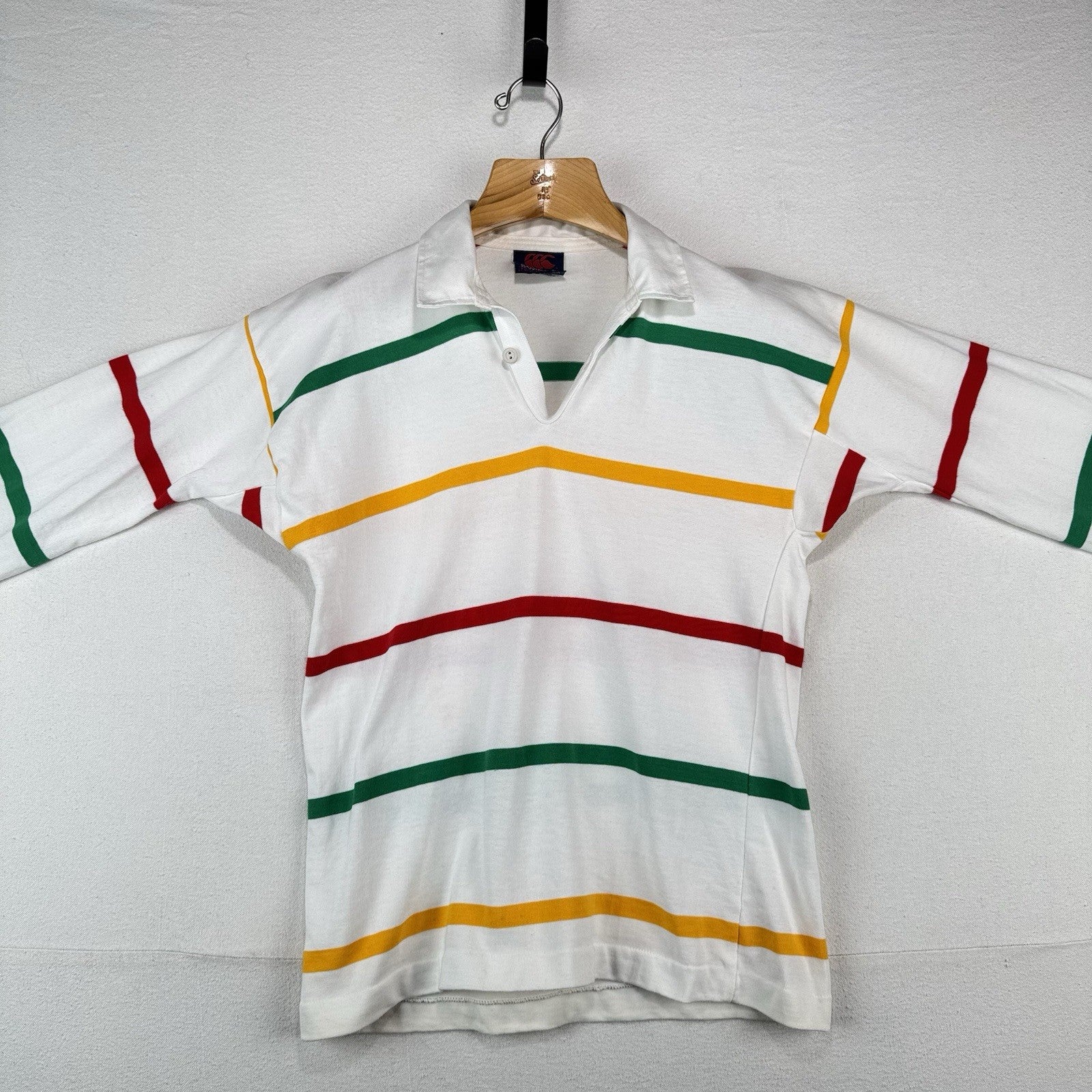 90’s Vintage Canterbury of New Zealand Rugby Shirt Men's XL Color Stripe Polo