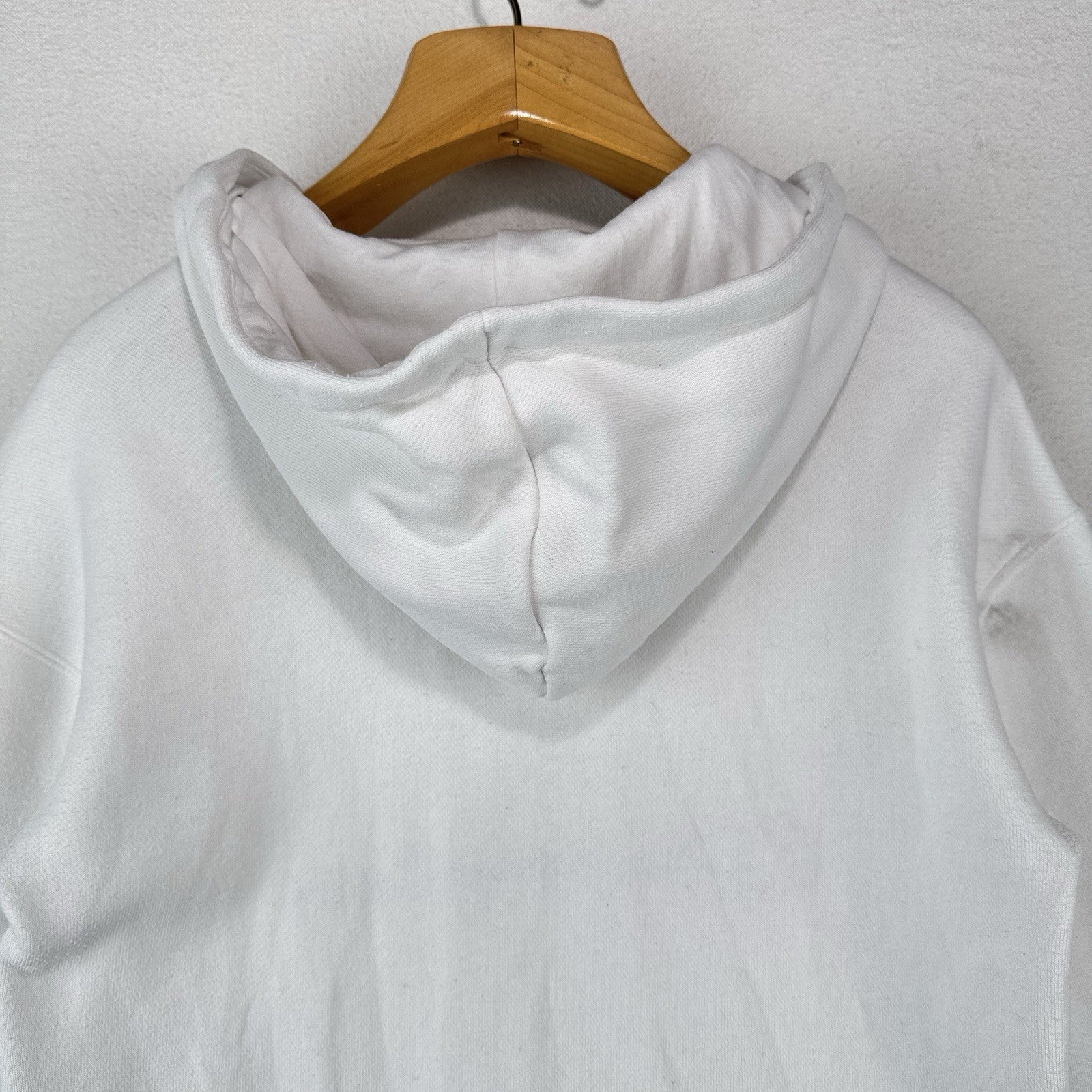 Champion White Century Collection C100 Chenille Logo Hoodie Men’s Small *Read