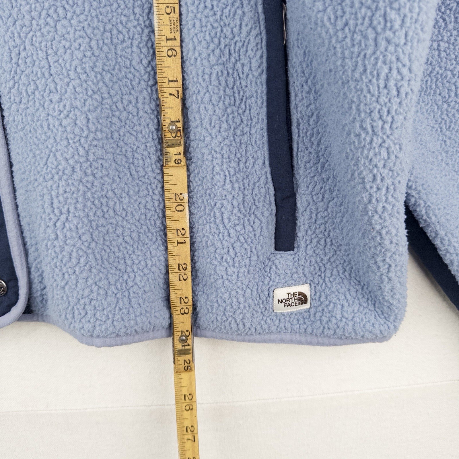 The North Face Cragmont Fleece Jacket Women's XL Blue Color Block Boxy *Read