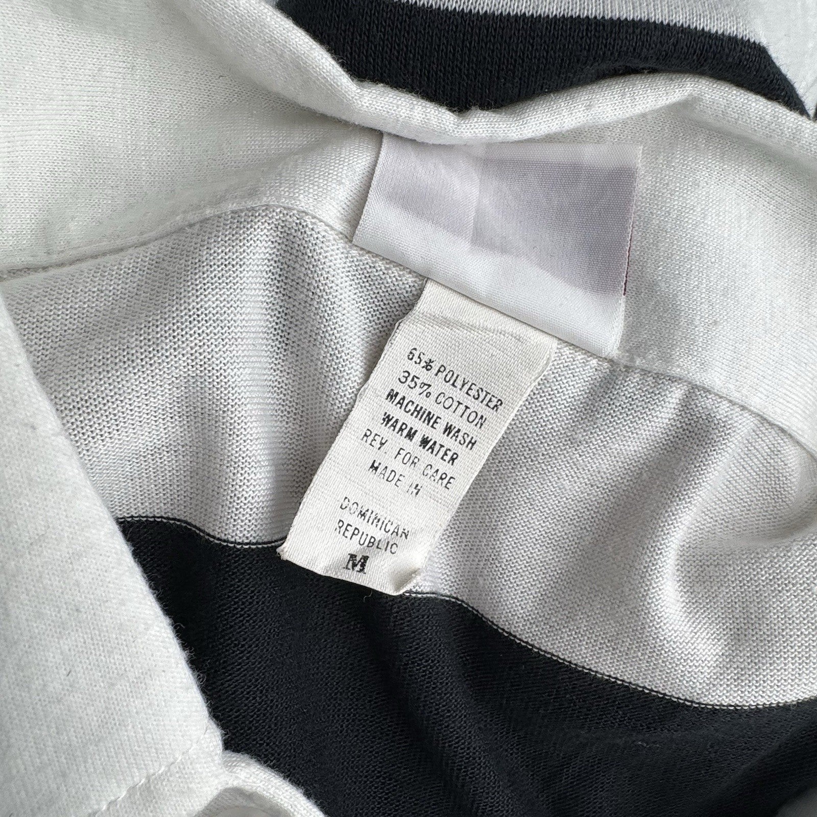Vtg Jordan Christopher Thin Polo Shirt Men's Medium Stripe Pocket Short Sleeve