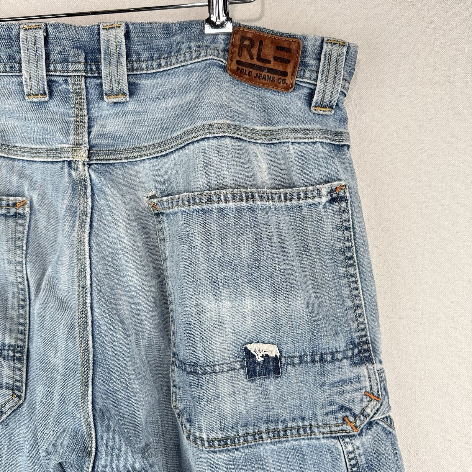 Vintage Ralph Lauren Polo Jeans Co Distressed Wyatt Carpenter Pants Mens 36x32