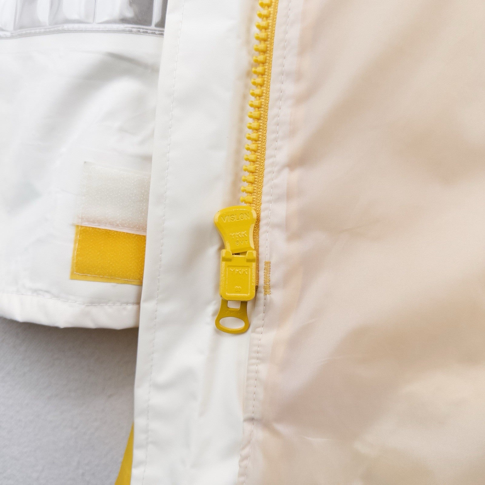 80’s Vtg High Seas Foul Weather Sailing Jacket Hooded Yellow White Men’s M