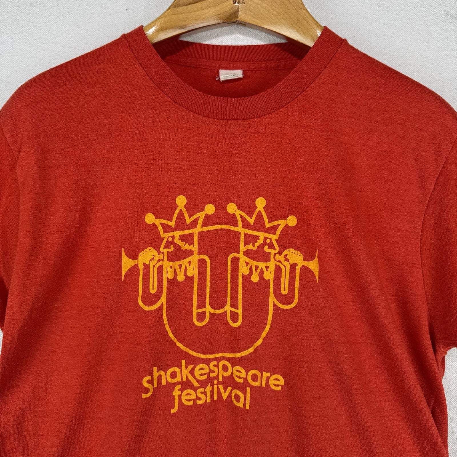 80’s Vintage Single Stitch Shakespeare Festival Short Sleeve Shirt Mens XL USA