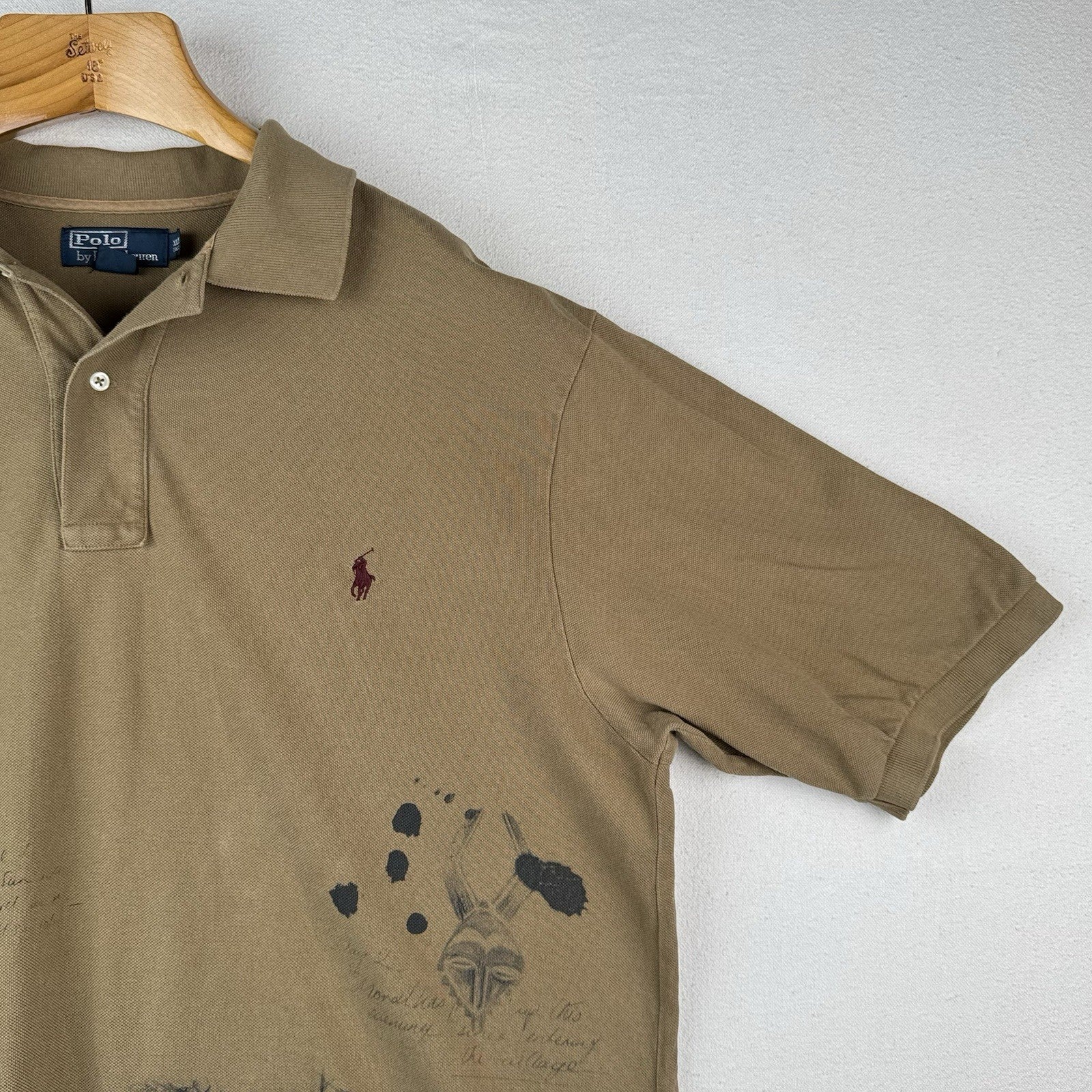 Vintage Polo Ralph Lauren African Safari Silhouette Men’s XLT Polo Shirt