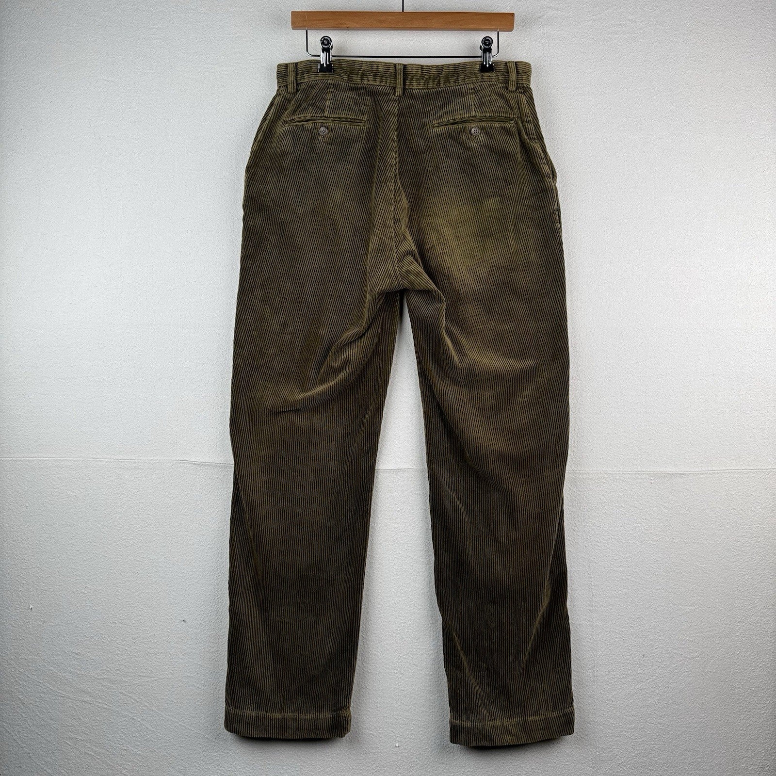 90’s Vtg Polo Ralph Lauren Mens Fits 32x30 Brown Corduroy Flat Front Chino Pants