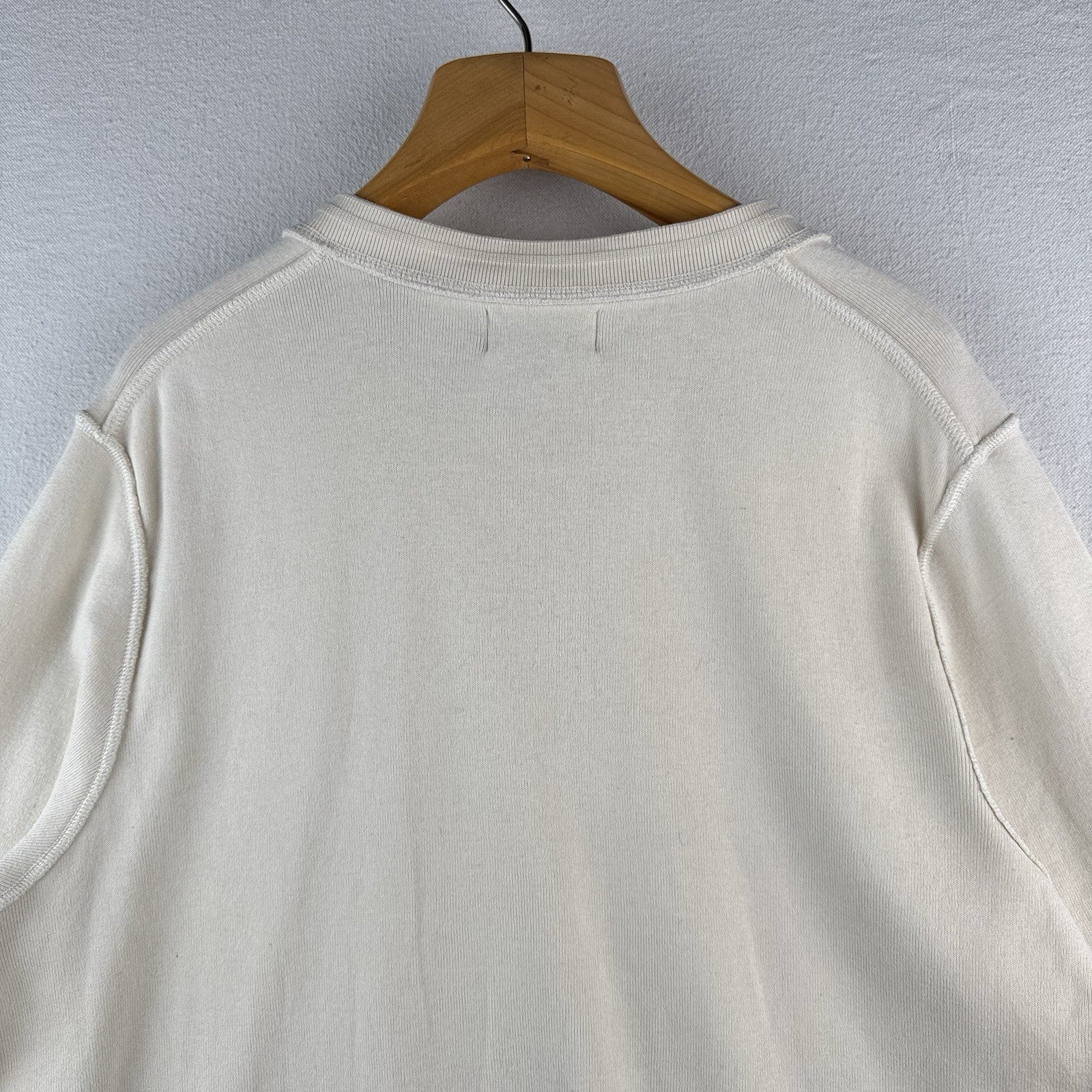 Vintage Polo Ralph Lauren Henley Shirt Mens 2XL Long Sleeve Cotton Beige